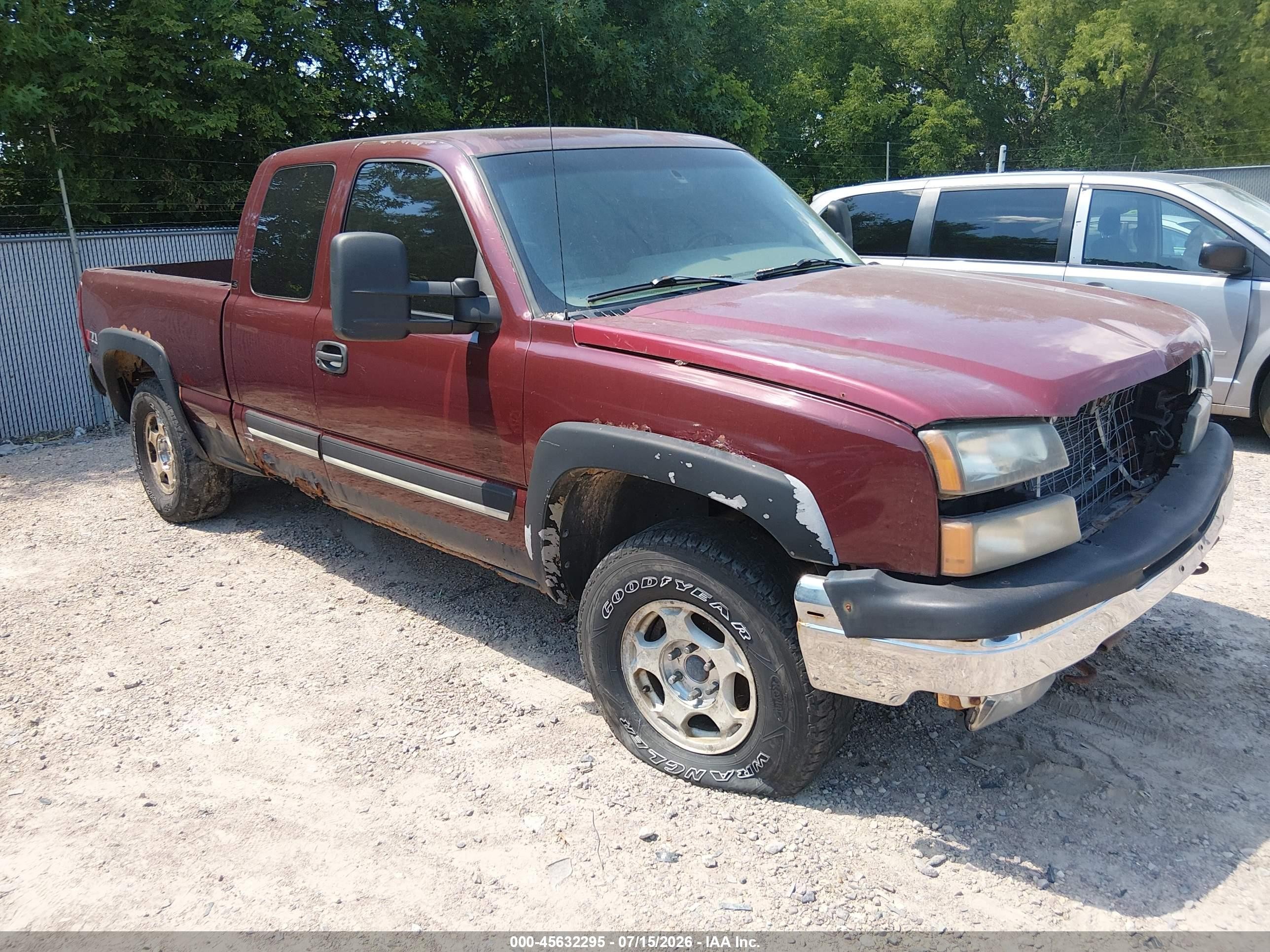 2003 Chevrolet Silverado 1500 Ls Maroon vin: 2GCEK19T431136868