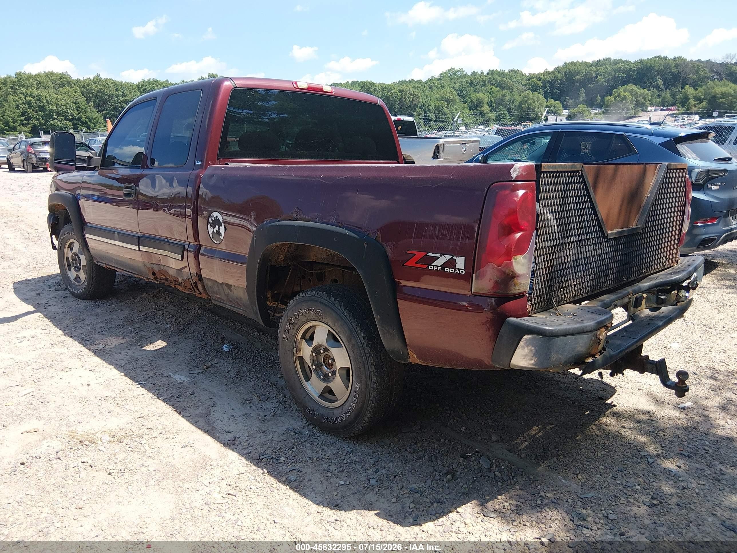 2003 Chevrolet Silverado 1500 Ls Maroon vin: 2GCEK19T431136868