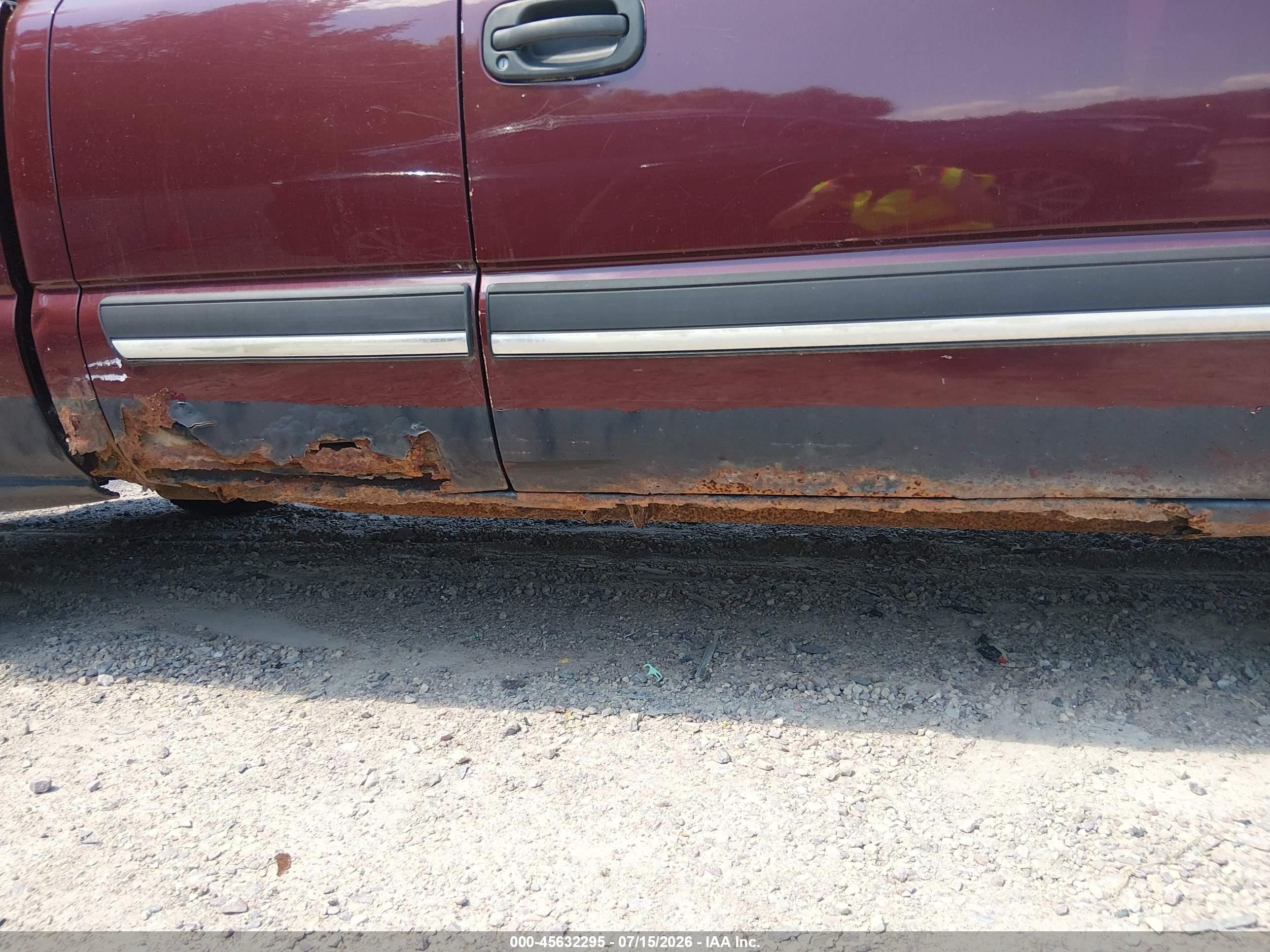 2003 Chevrolet Silverado 1500 Ls Maroon vin: 2GCEK19T431136868