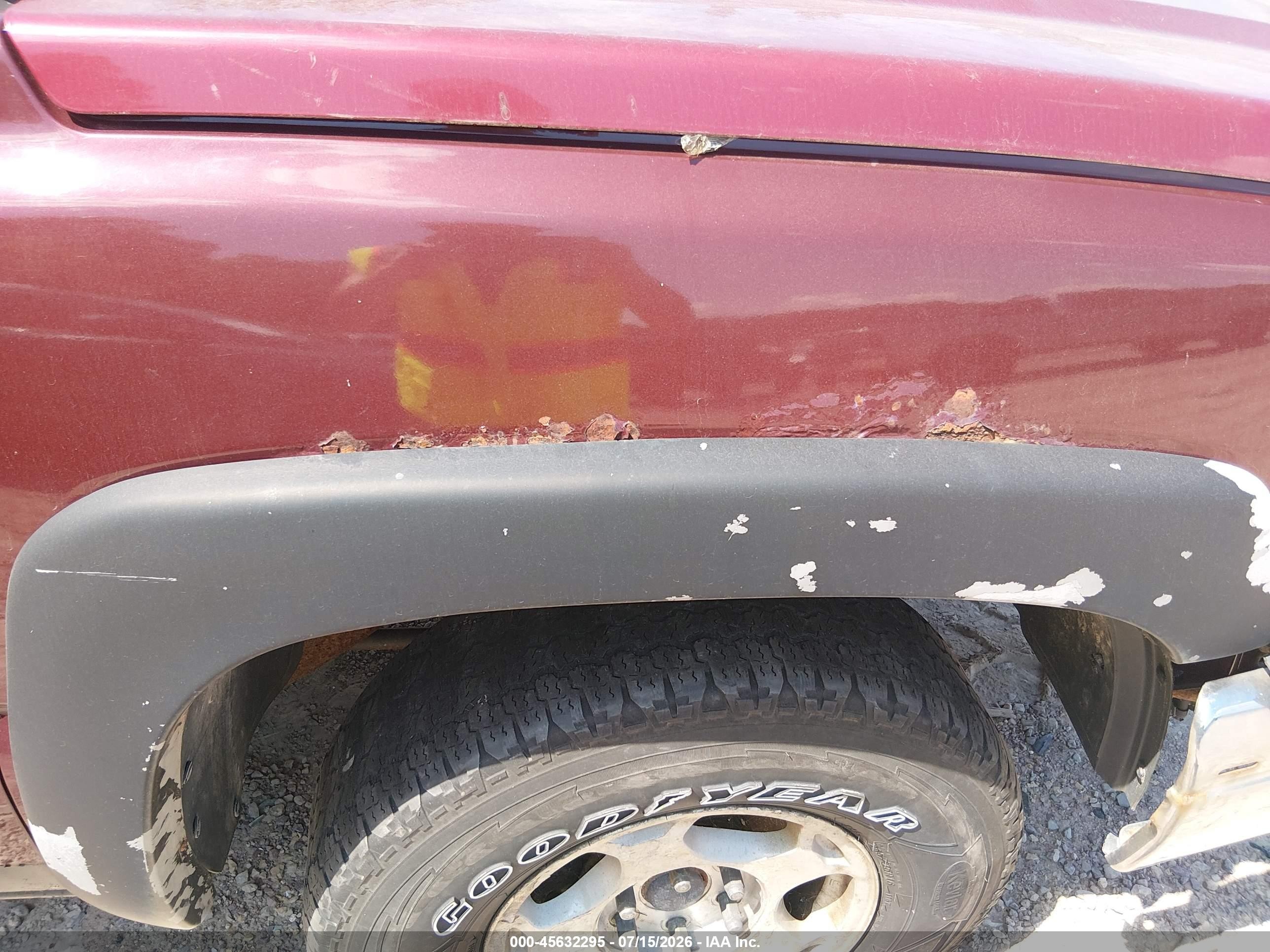 2003 Chevrolet Silverado 1500 Ls Maroon vin: 2GCEK19T431136868