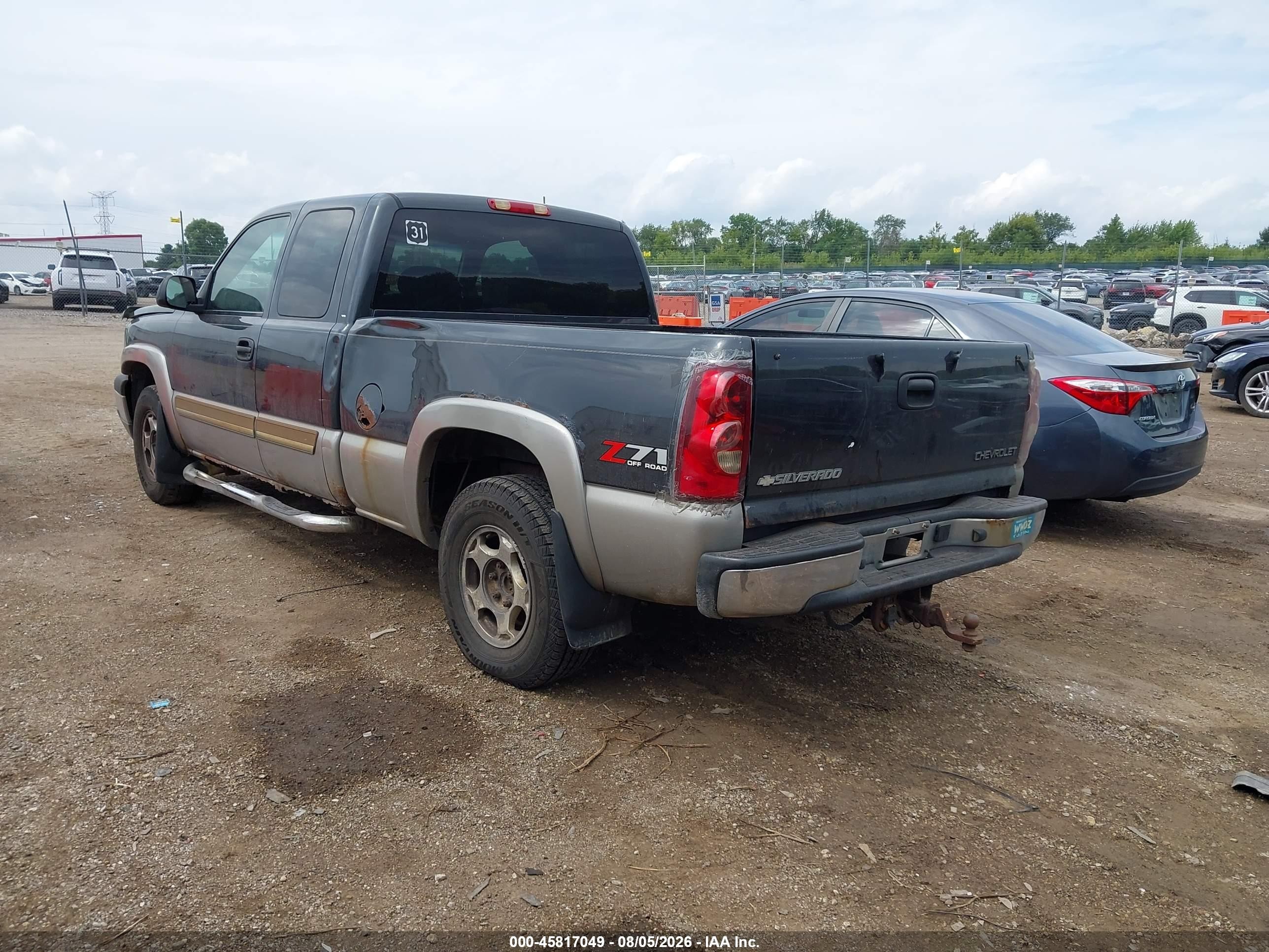 2003 Chevrolet Silverado 1500 Ls Gray vin: 2GCEK19T431298855