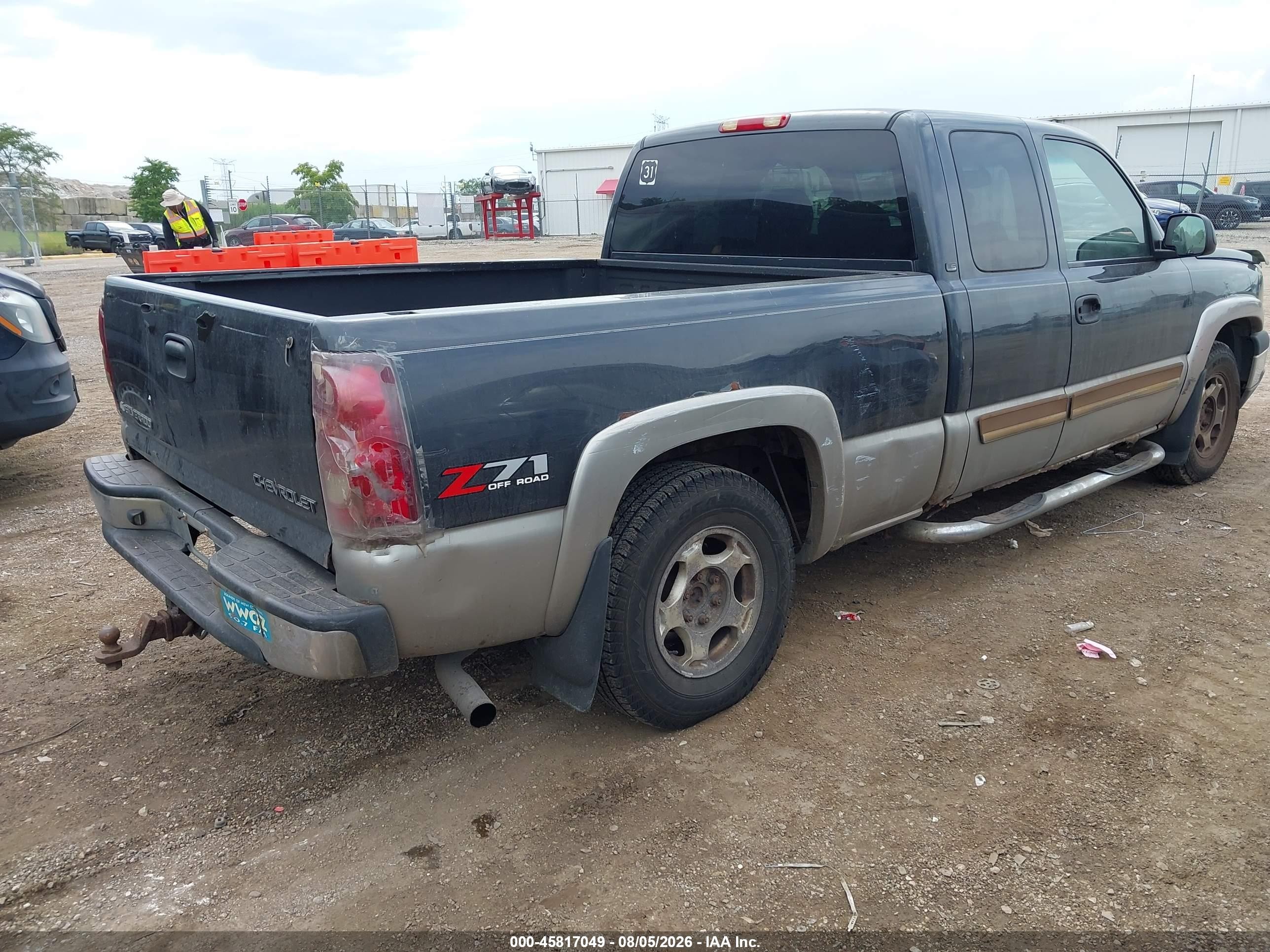 2003 Chevrolet Silverado 1500 Ls Gray vin: 2GCEK19T431298855