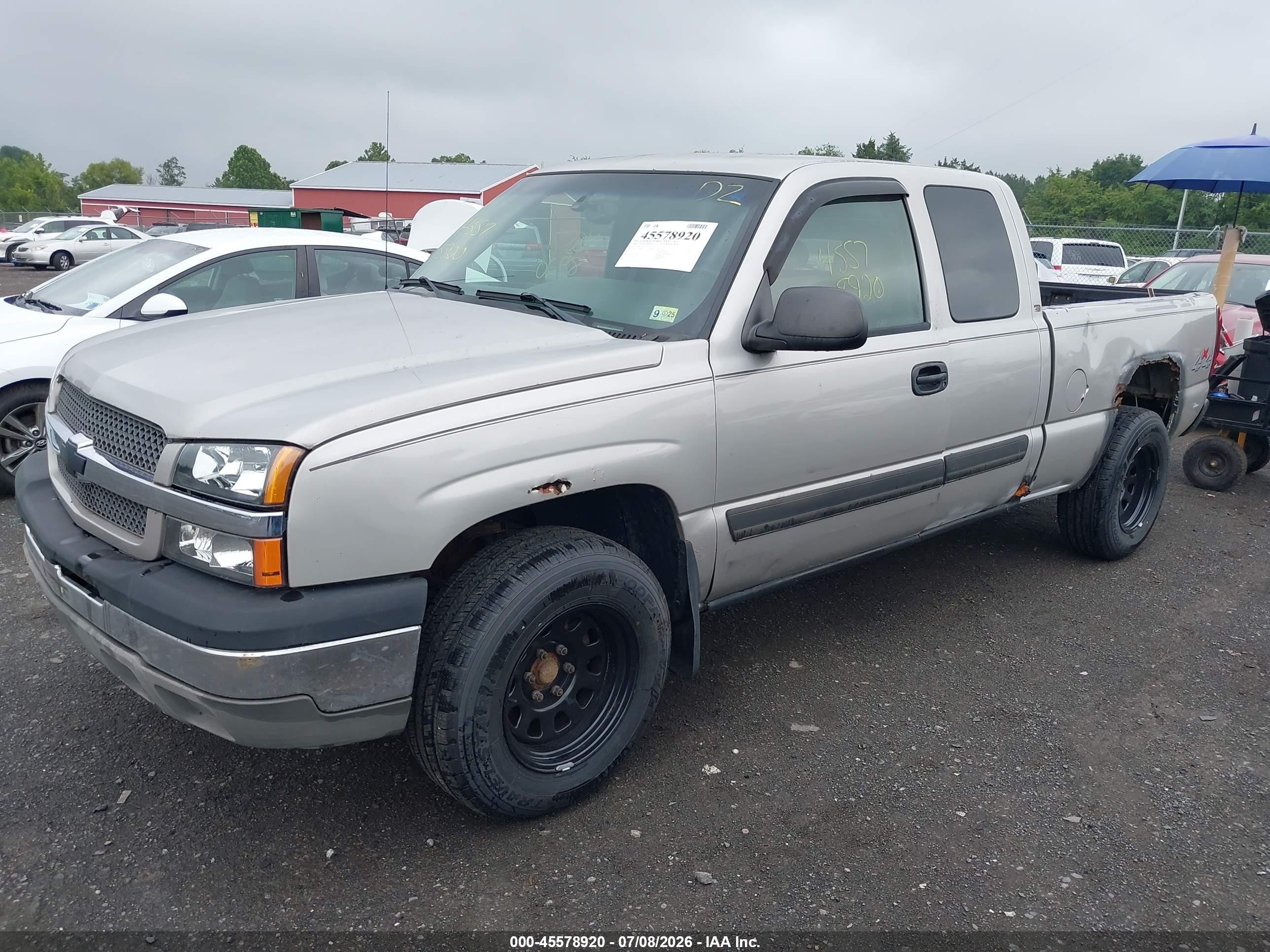 2004 Chevrolet Silverado 1500 Ls Серый vin: 2GCEK19T441137827