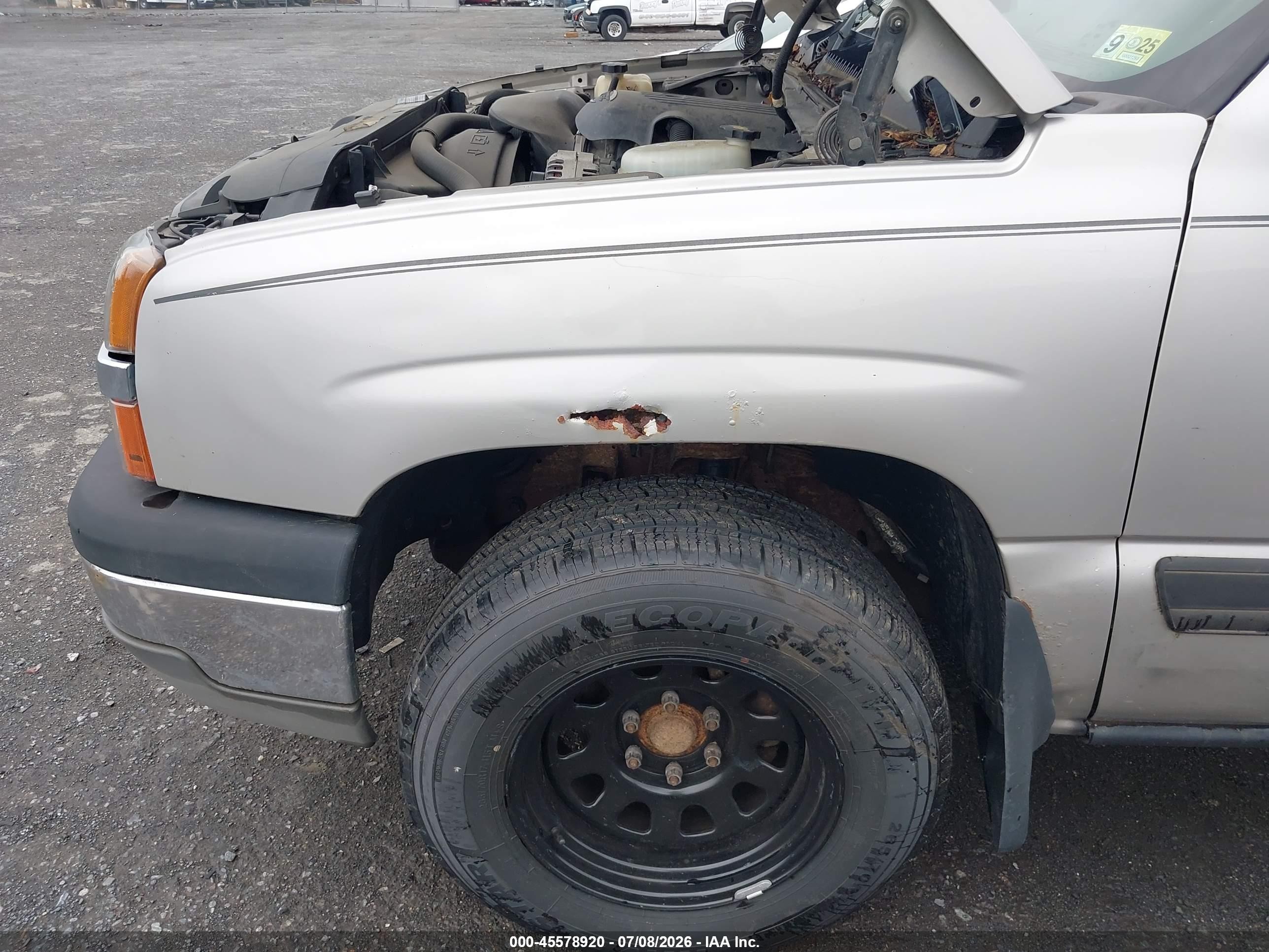 2004 Chevrolet Silverado 1500 Ls Серый vin: 2GCEK19T441137827