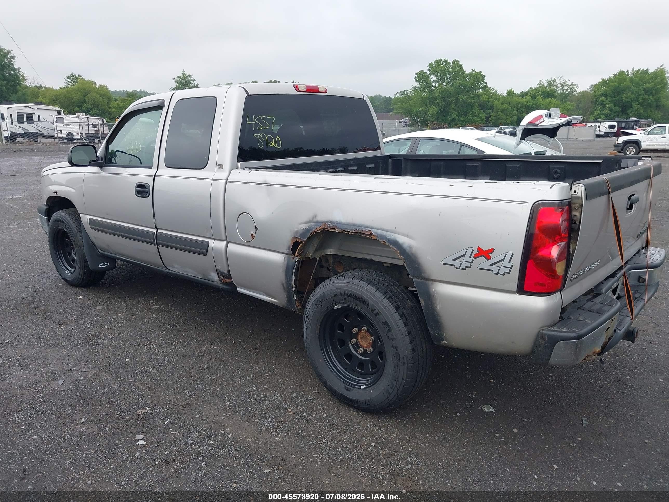 2004 Chevrolet Silverado 1500 Ls Серый vin: 2GCEK19T441137827