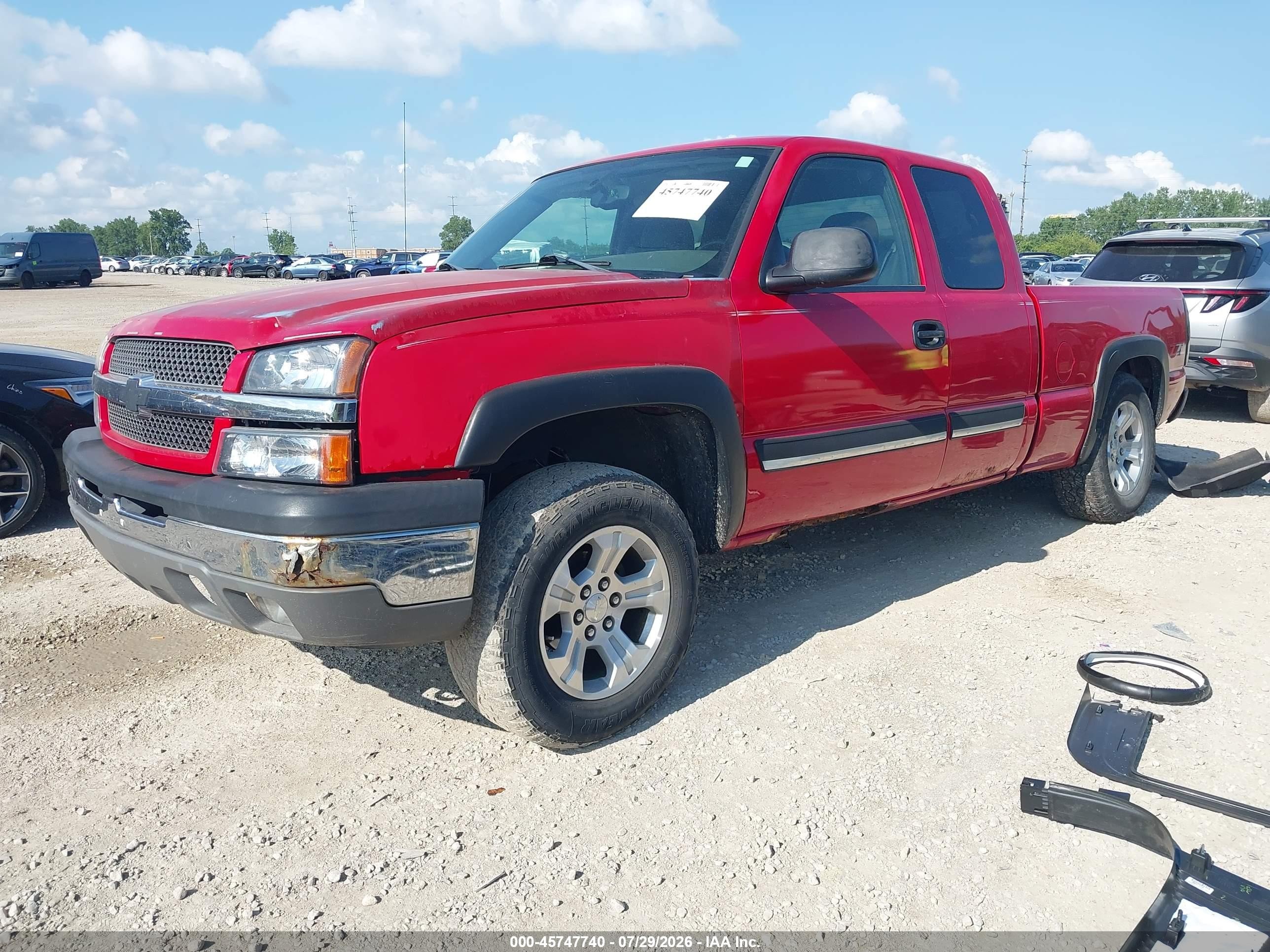 2004 Chevrolet Silverado 1500 Z71 Red vin: 2GCEK19T441281863