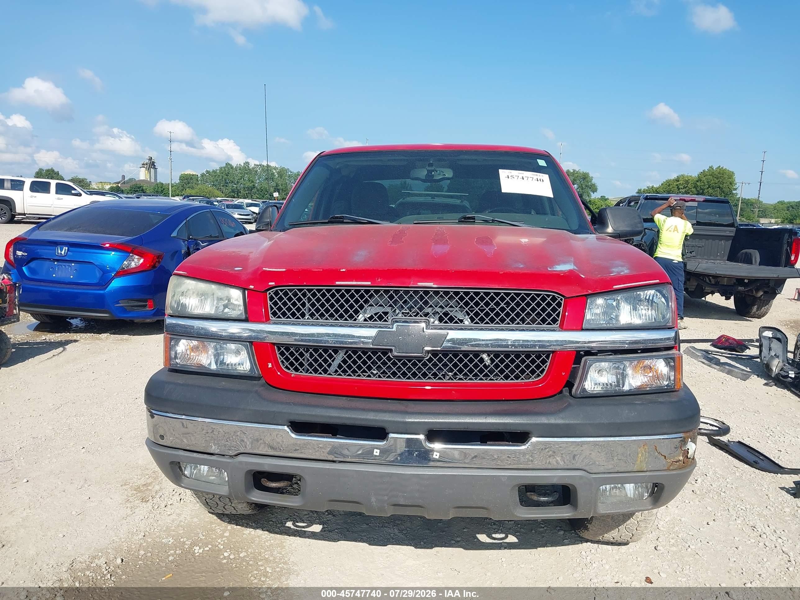 2004 Chevrolet Silverado 1500 Z71 Red vin: 2GCEK19T441281863