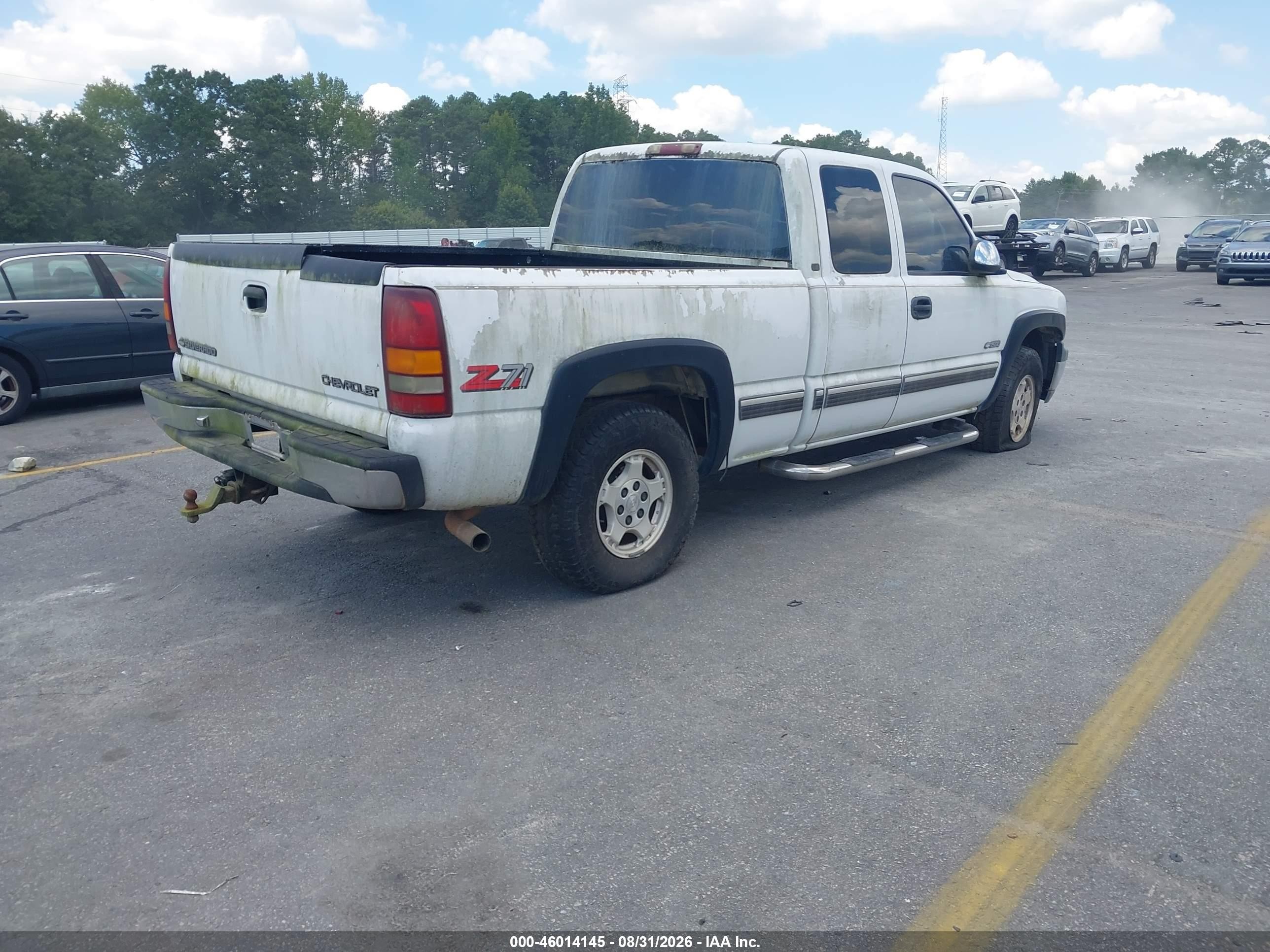 1999 Chevrolet Silverado 1500 Ls White vin: 2GCEK19T4X1294164