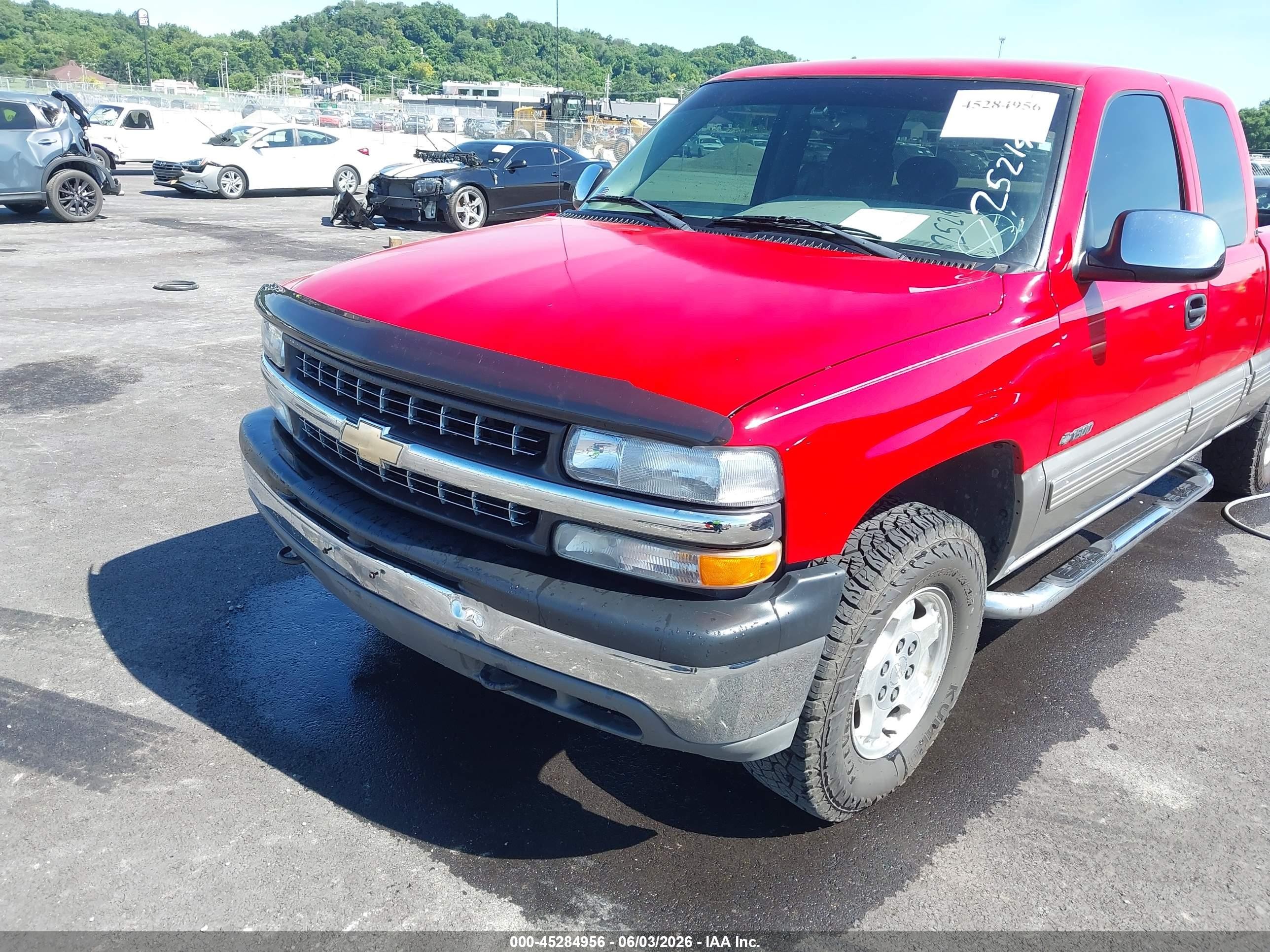 2000 Chevrolet Silverado 1500 Ls Red vin: 2GCEK19T4Y1252143