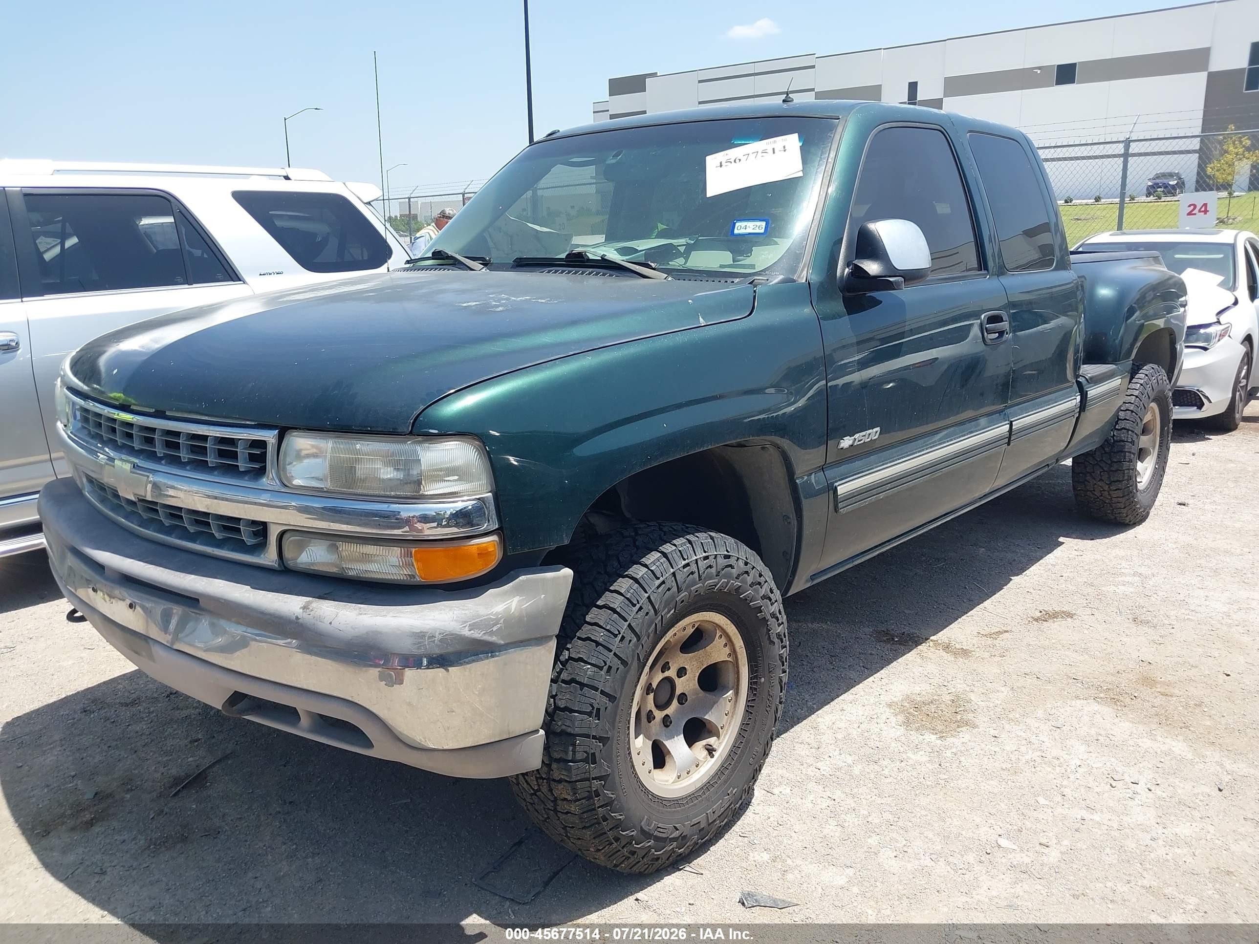 2001 Chevrolet Silverado 1500 Lt Green vin: 2GCEK19T511191844
