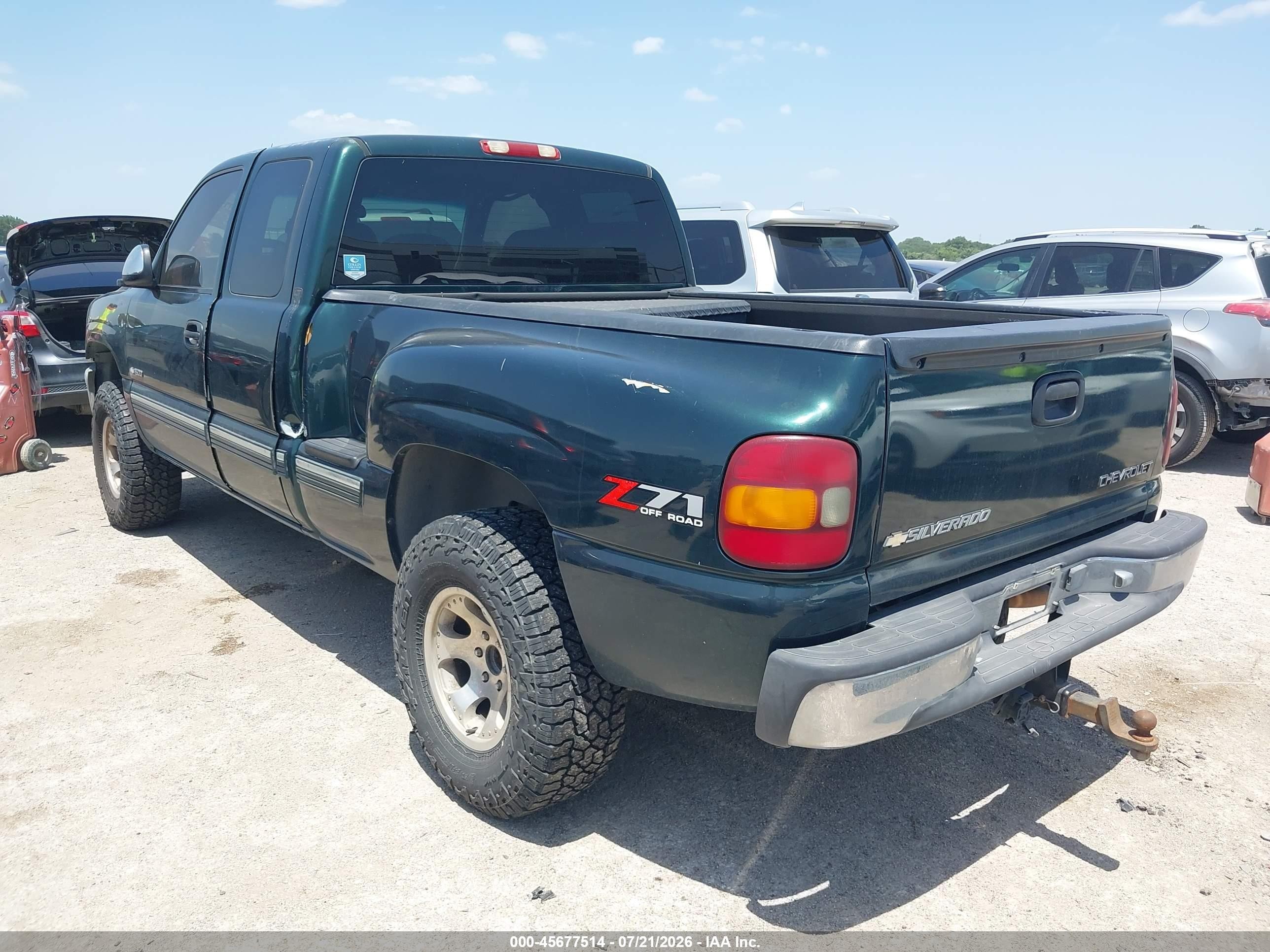 2001 Chevrolet Silverado 1500 Lt Green vin: 2GCEK19T511191844