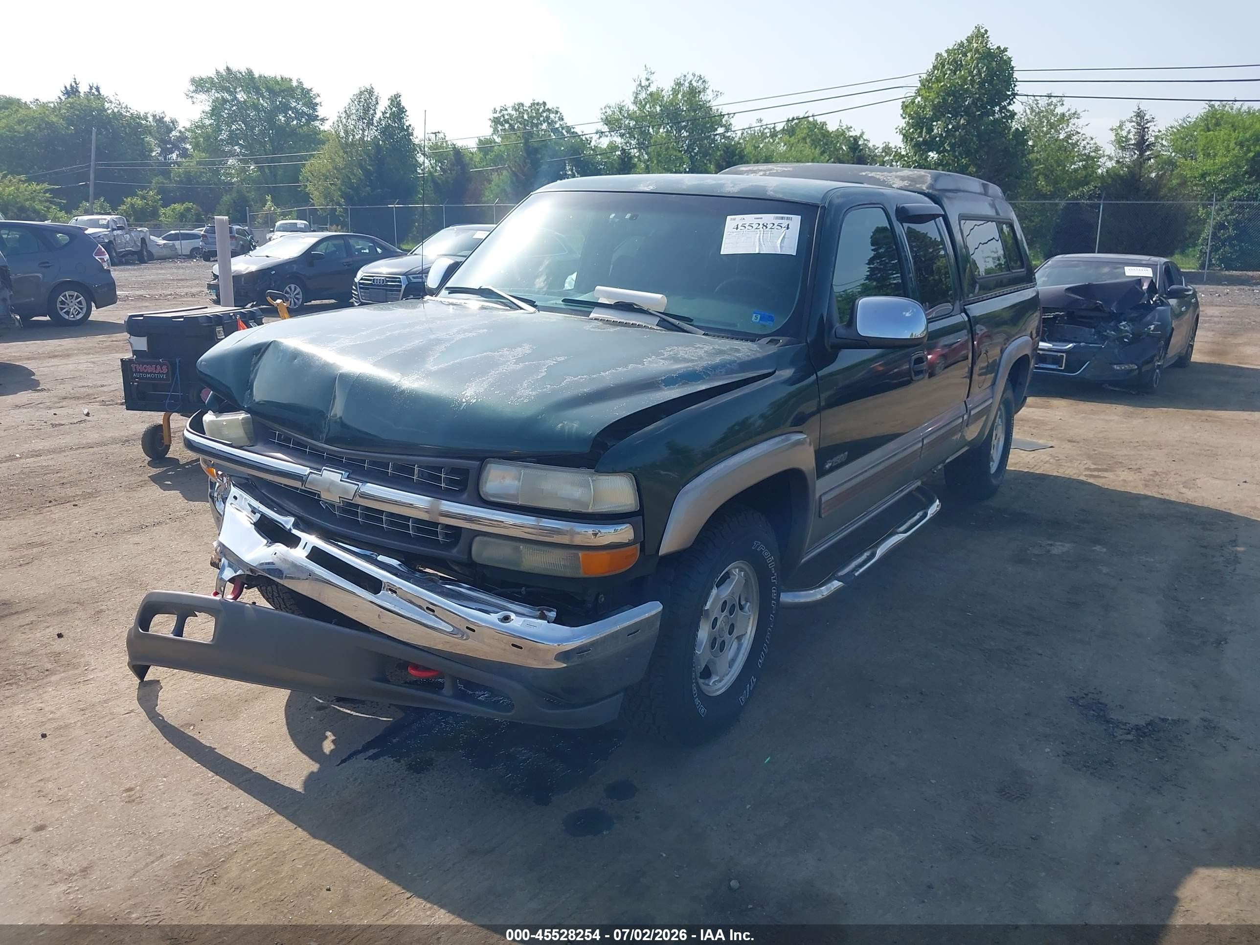 2002 Chevrolet Silverado 1500 Ls Green vin: 2GCEK19T521109614