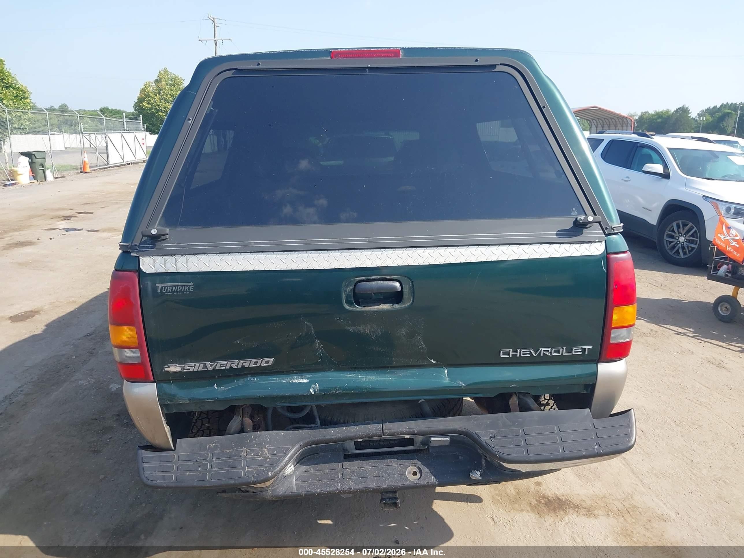 2002 Chevrolet Silverado 1500 Ls Green vin: 2GCEK19T521109614