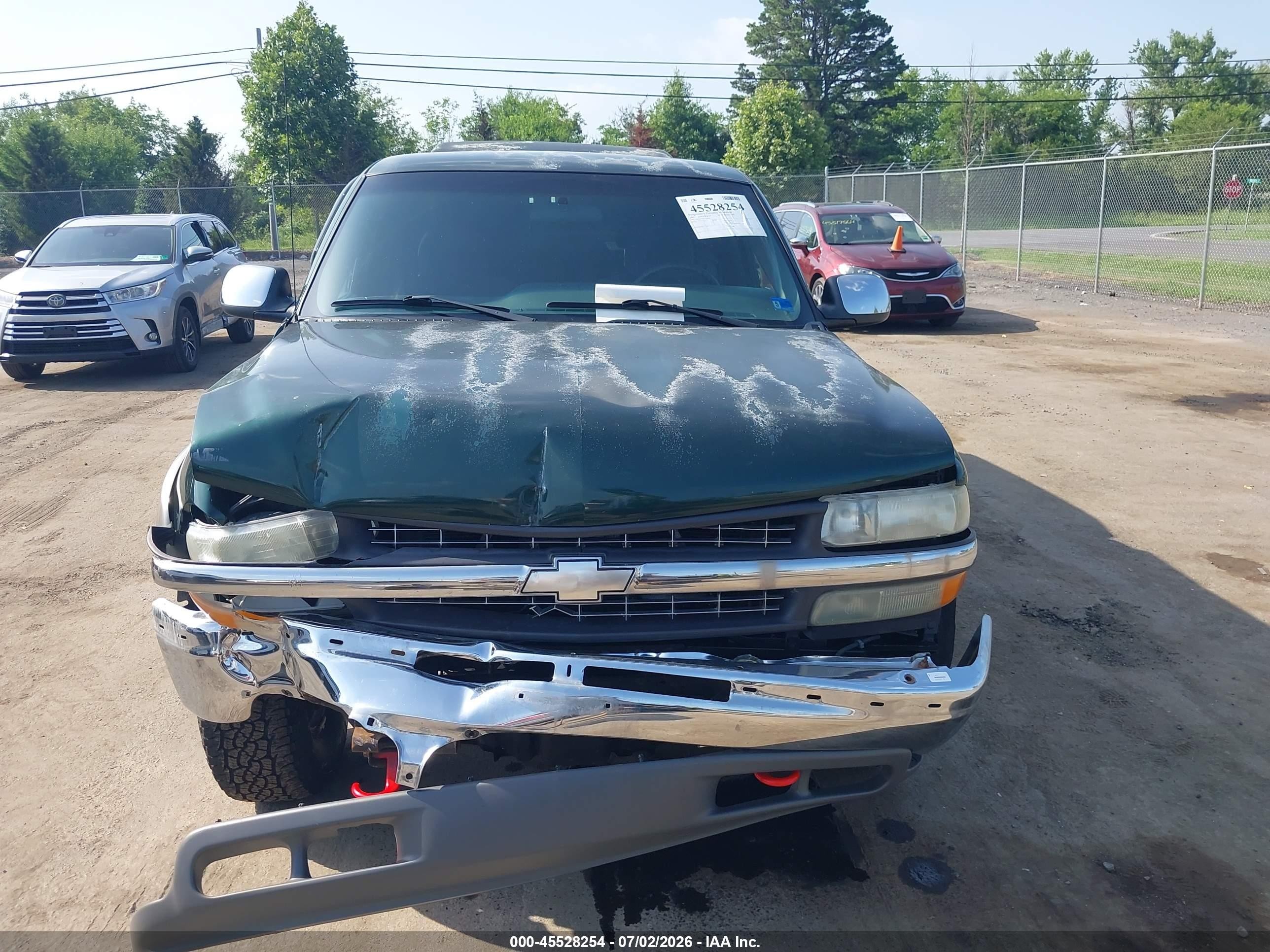 2002 Chevrolet Silverado 1500 Ls Green vin: 2GCEK19T521109614
