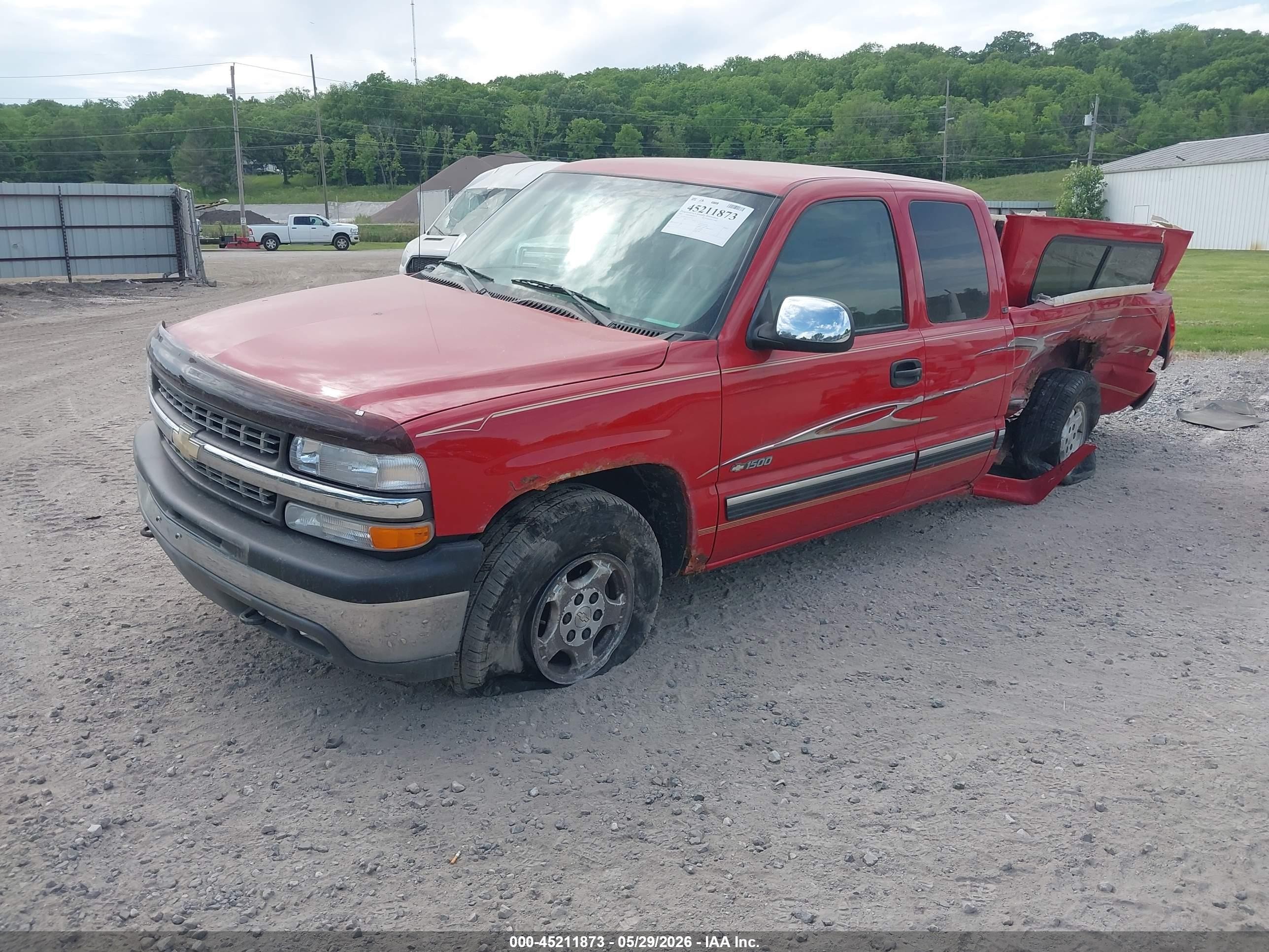 2002 Chevrolet Silverado 1500 Ls Red vin: 2GCEK19T521215707