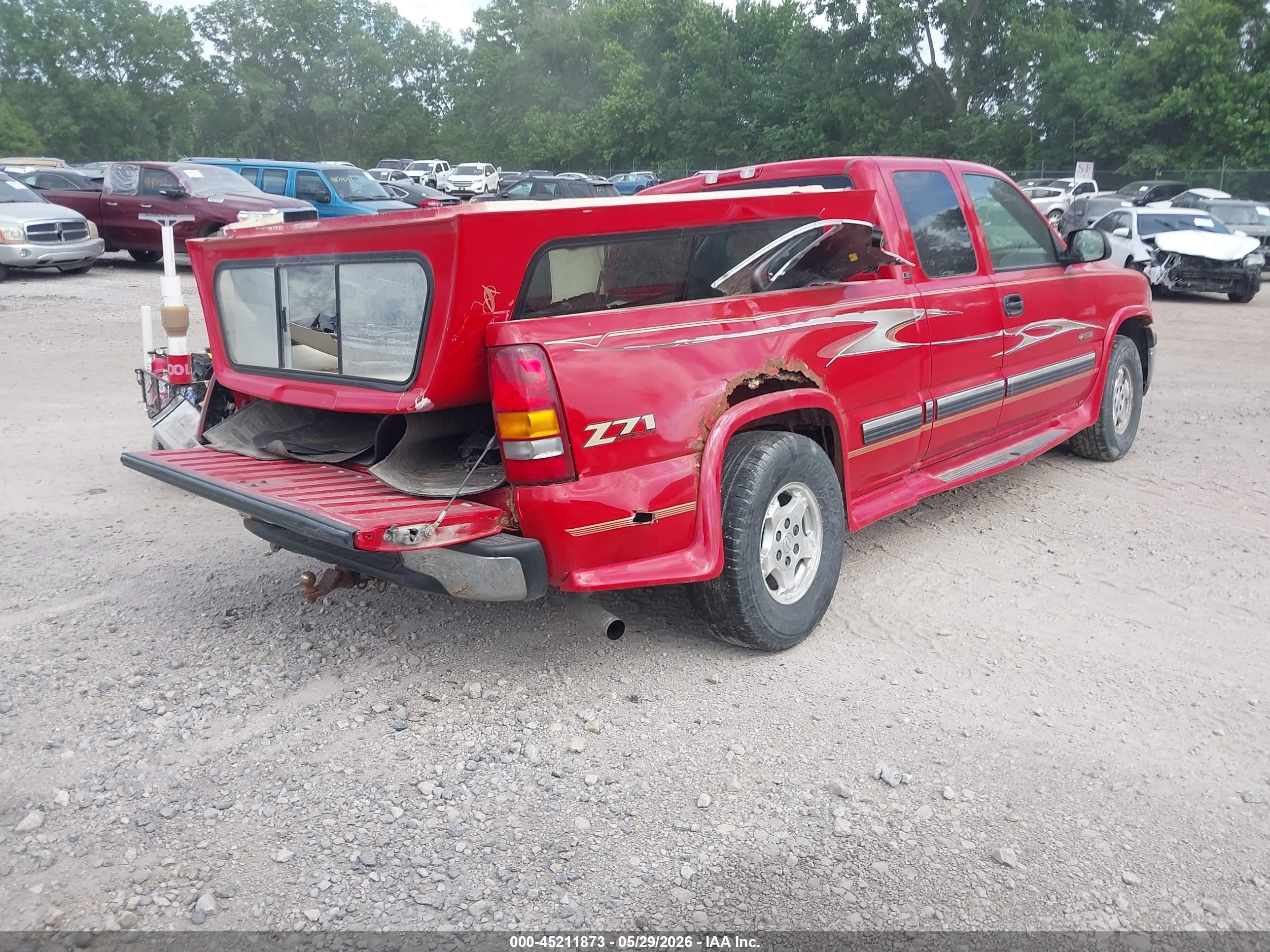 2002 Chevrolet Silverado 1500 Ls Red vin: 2GCEK19T521215707