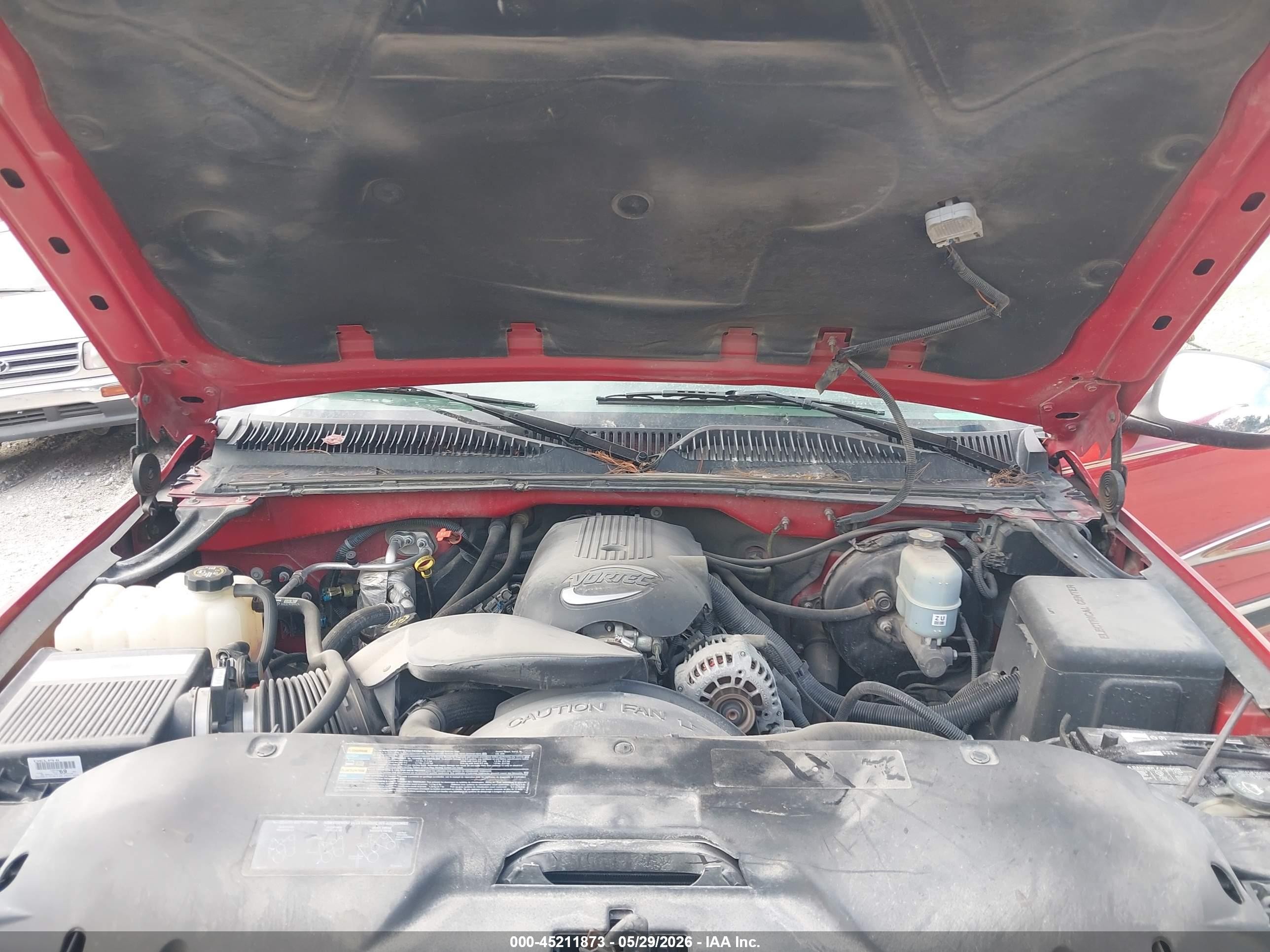2002 Chevrolet Silverado 1500 Ls Red vin: 2GCEK19T521215707