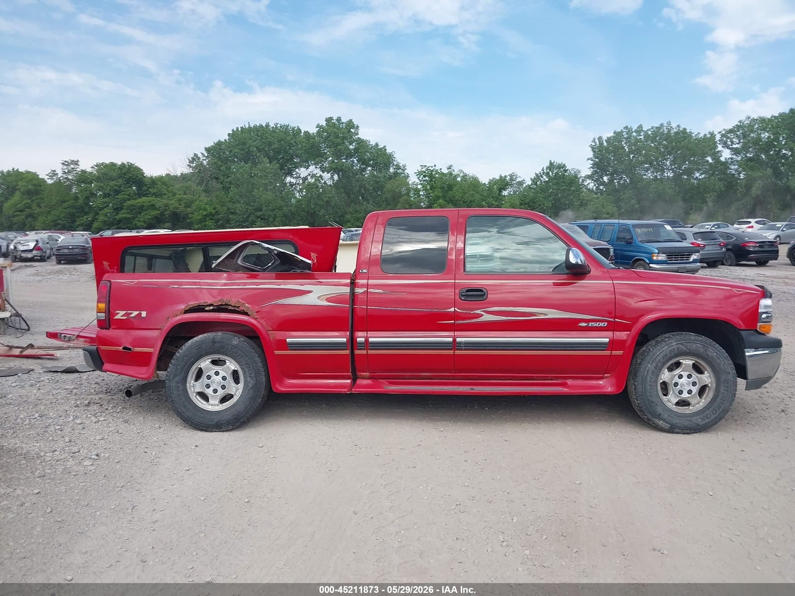 2002 Chevrolet Silverado 1500 Ls Red vin: 2GCEK19T521215707