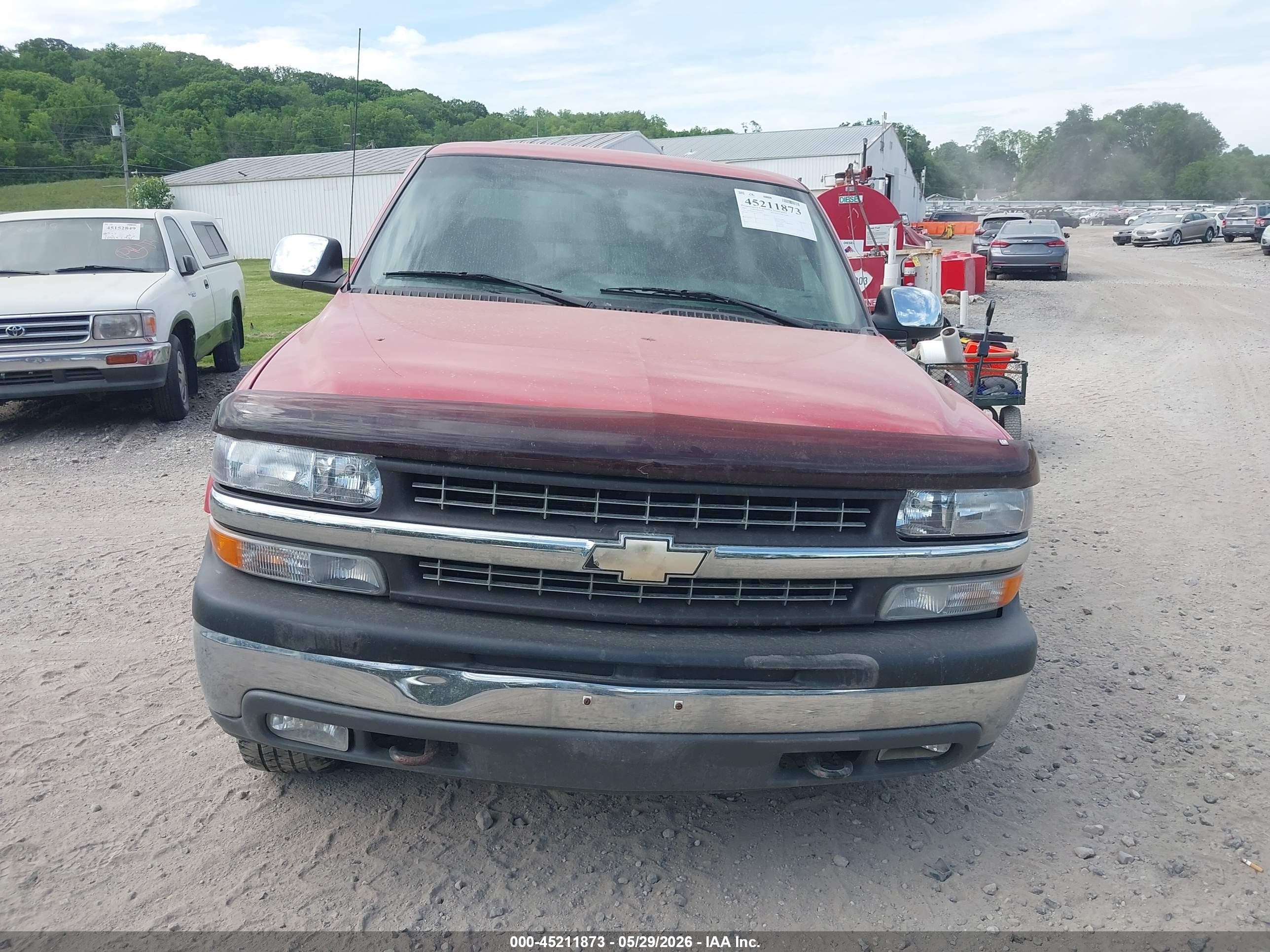 2002 Chevrolet Silverado 1500 Ls Red vin: 2GCEK19T521215707
