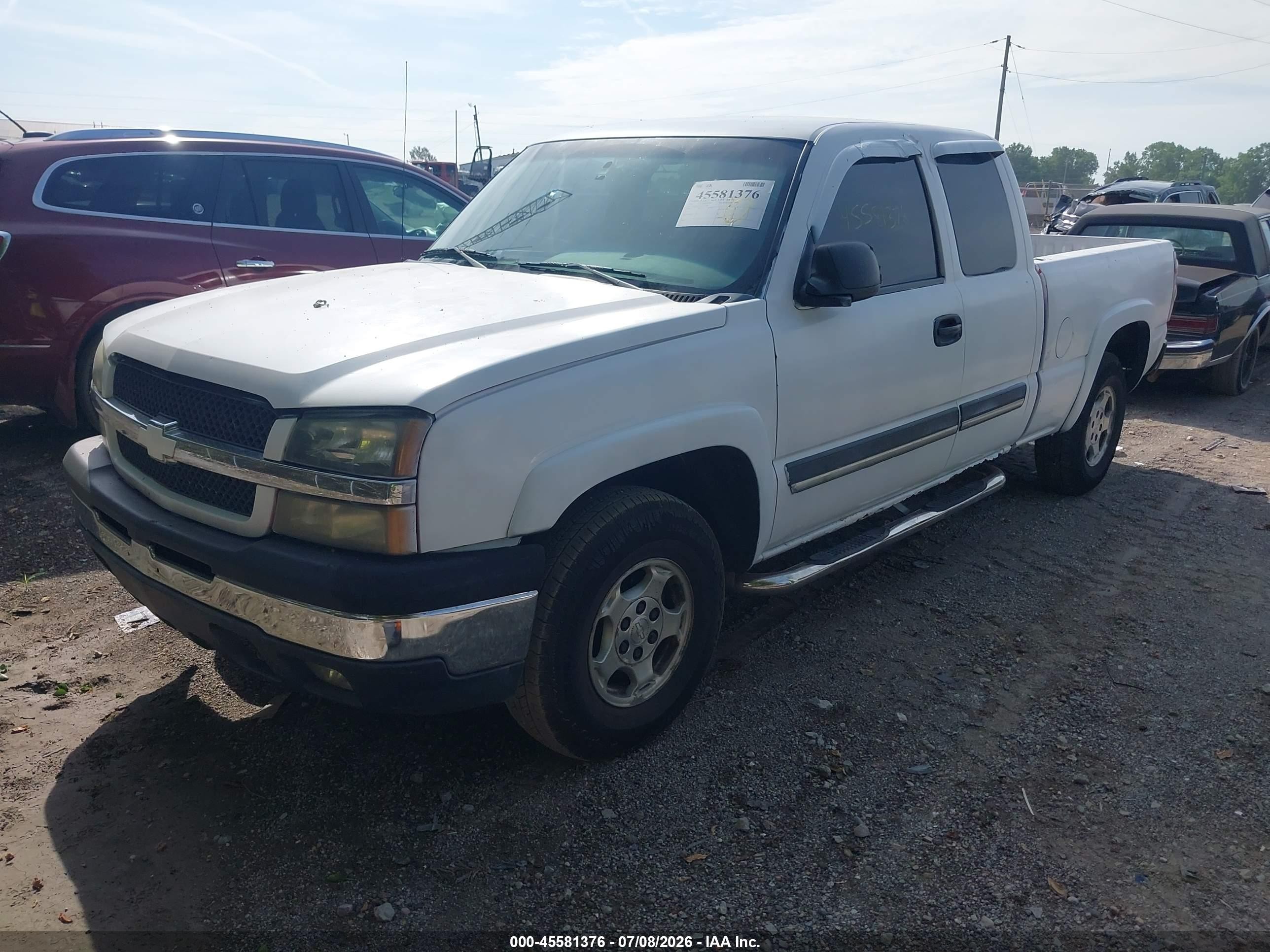 2003 Chevrolet Silverado 1500 Ls White vin: 2GCEK19T531113549
