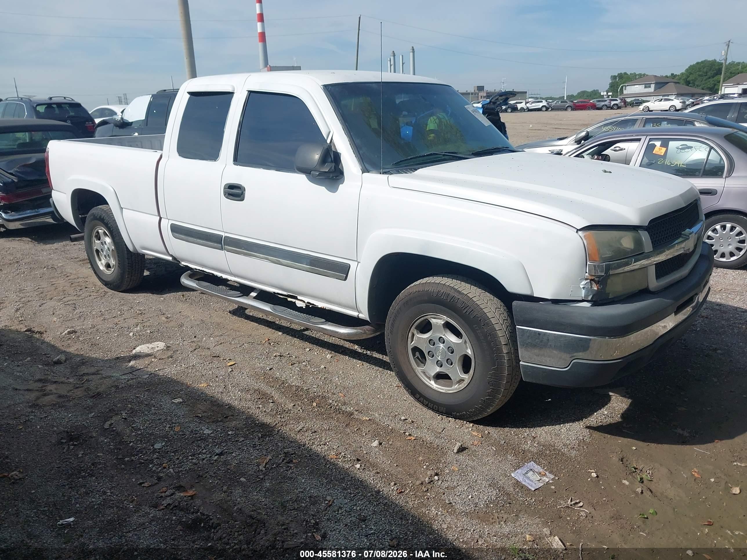 2003 Chevrolet Silverado 1500 Ls White vin: 2GCEK19T531113549