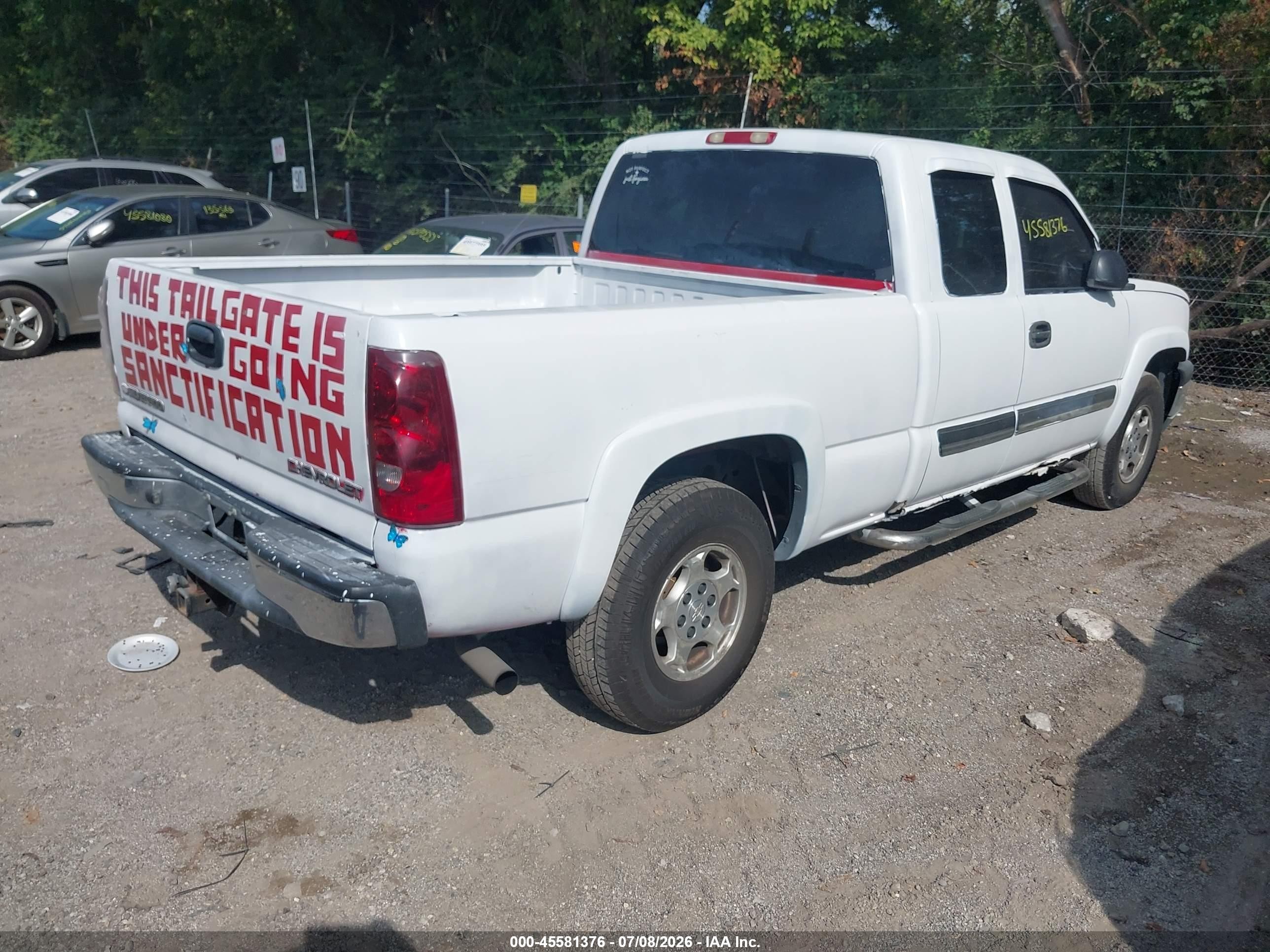 2003 Chevrolet Silverado 1500 Ls White vin: 2GCEK19T531113549