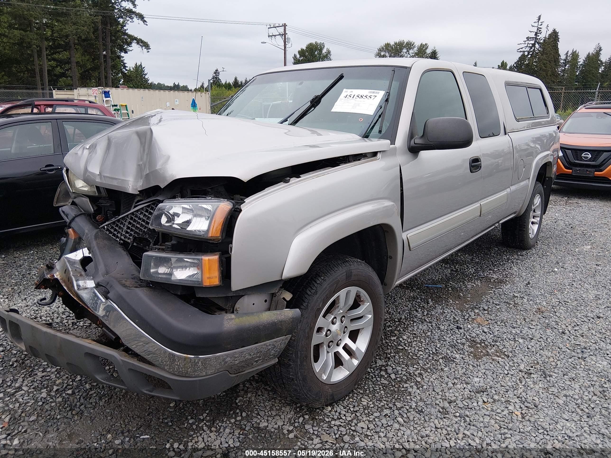 2004 Chevrolet Silverado 1500 Z71 Silver vin: 2GCEK19T541381681