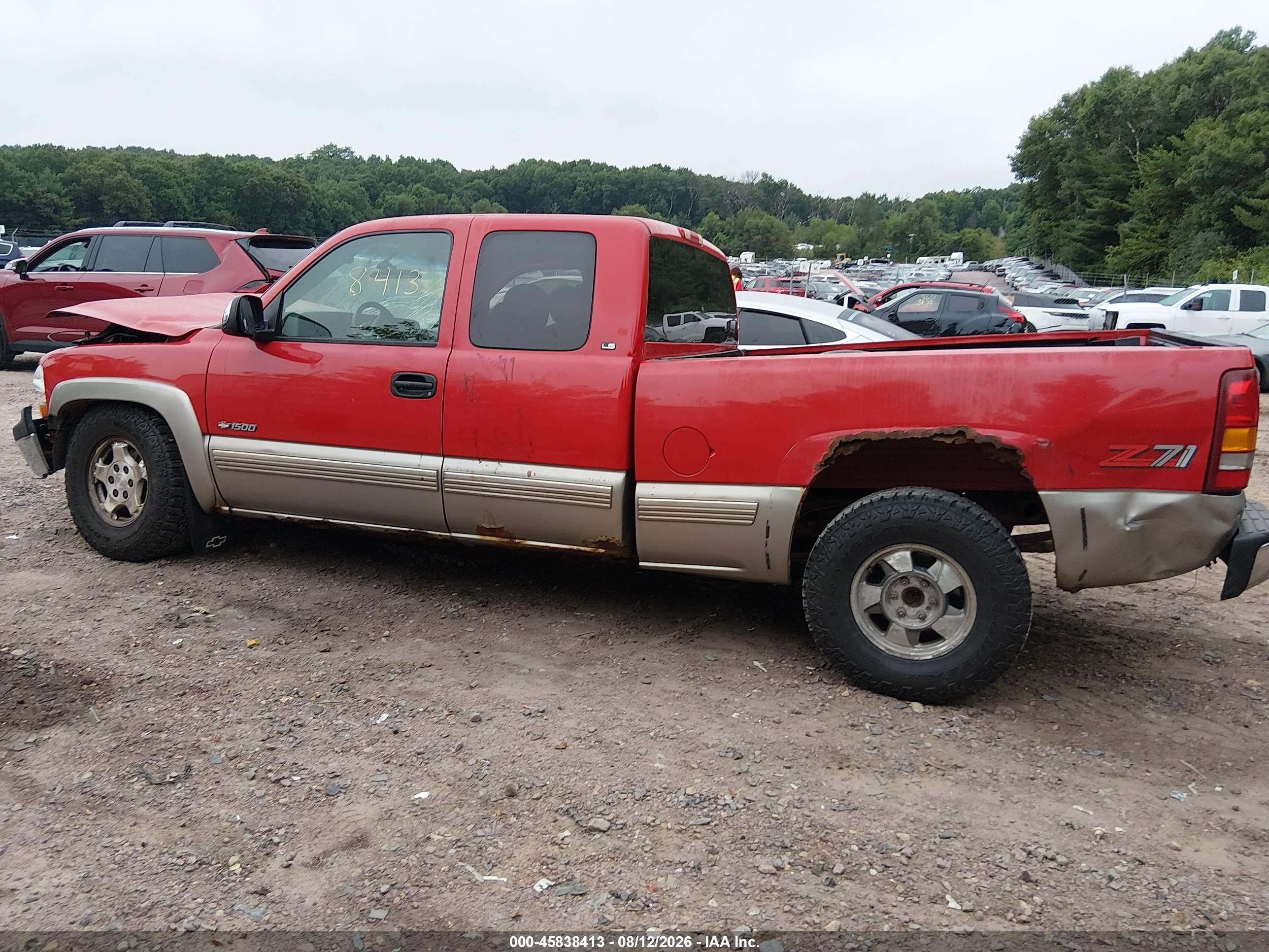 1999 Chevrolet Silverado 1500 Ls Red vin: 2GCEK19T5X1183039