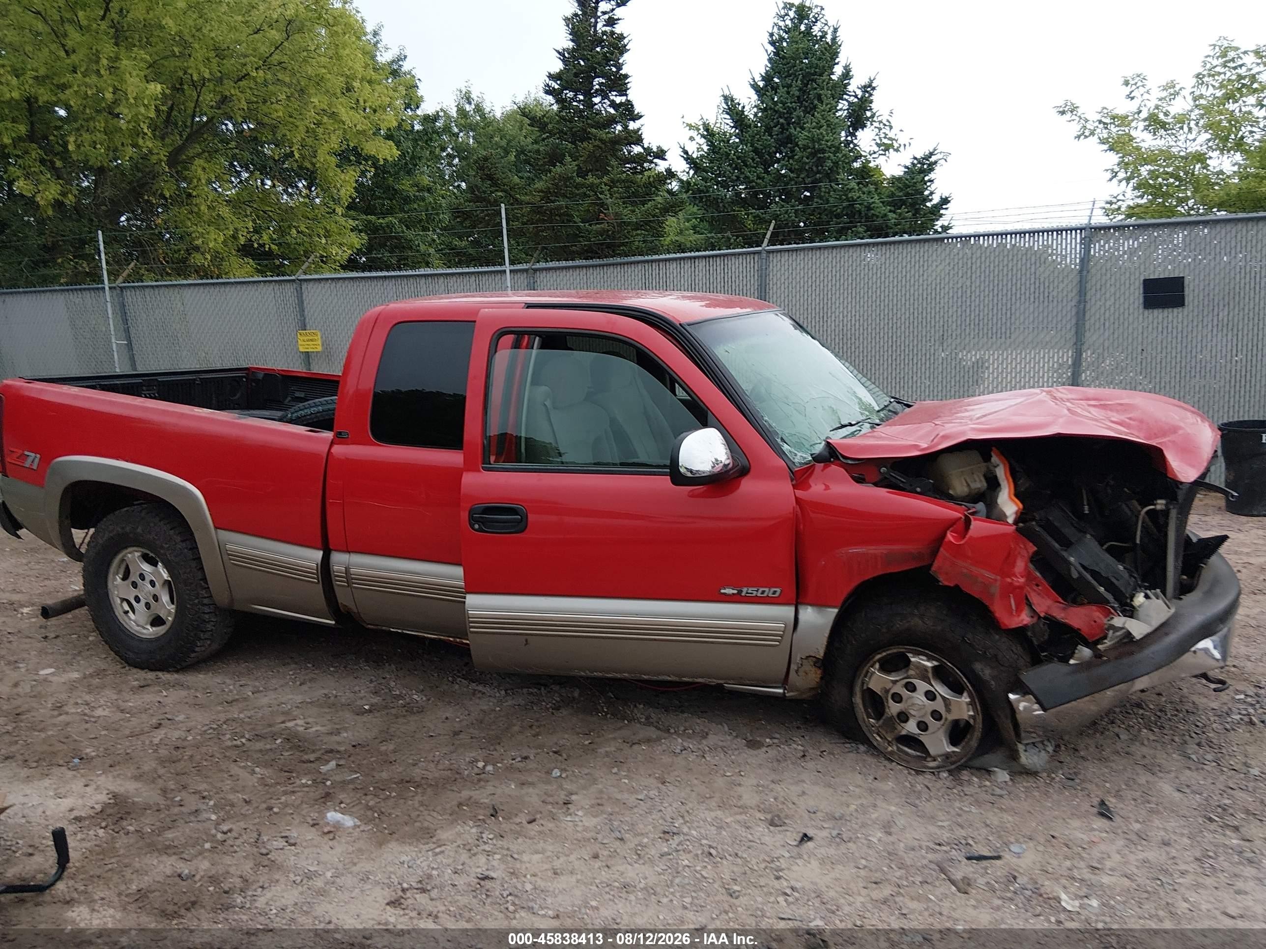 1999 Chevrolet Silverado 1500 Ls Red vin: 2GCEK19T5X1183039