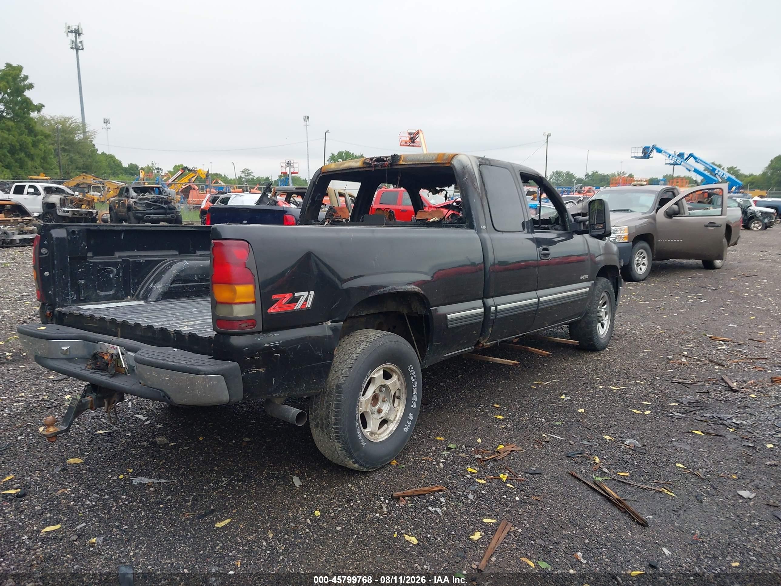 2000 Chevrolet Silverado 1500 Ls Black vin: 2GCEK19T5Y1207681