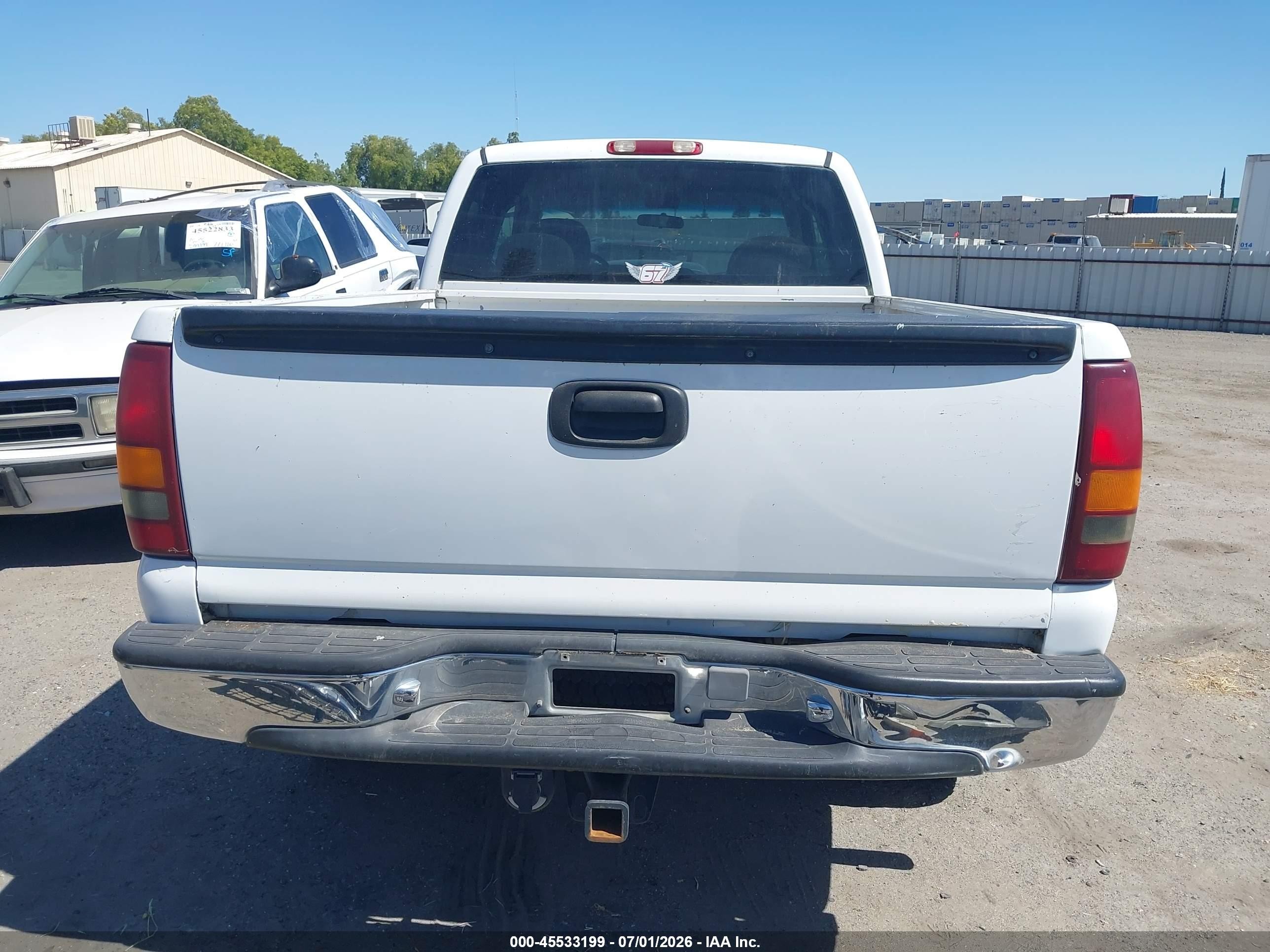 2000 Chevrolet Silverado 1500 Ls White vin: 2GCEK19T5Y1337878