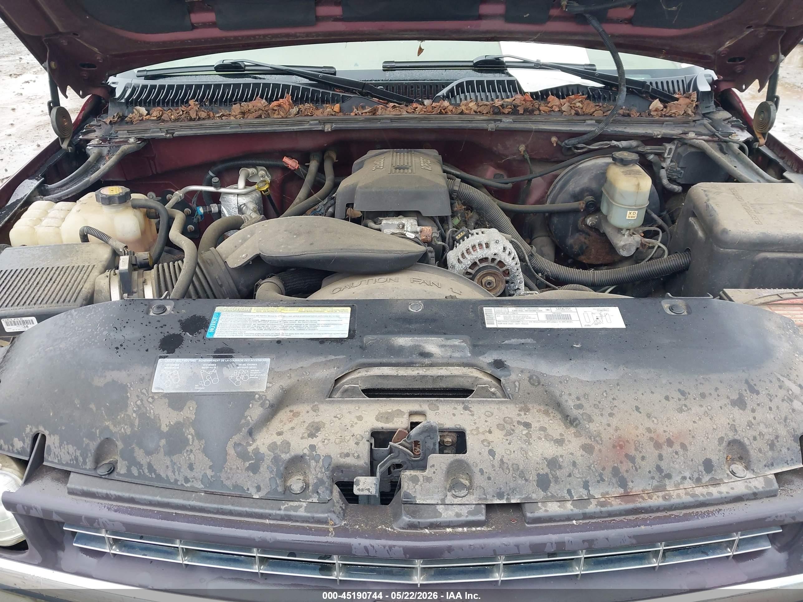 2000 Chevrolet Silverado 1500 Ls Burgundy vin: 2GCEK19T5Y1338111