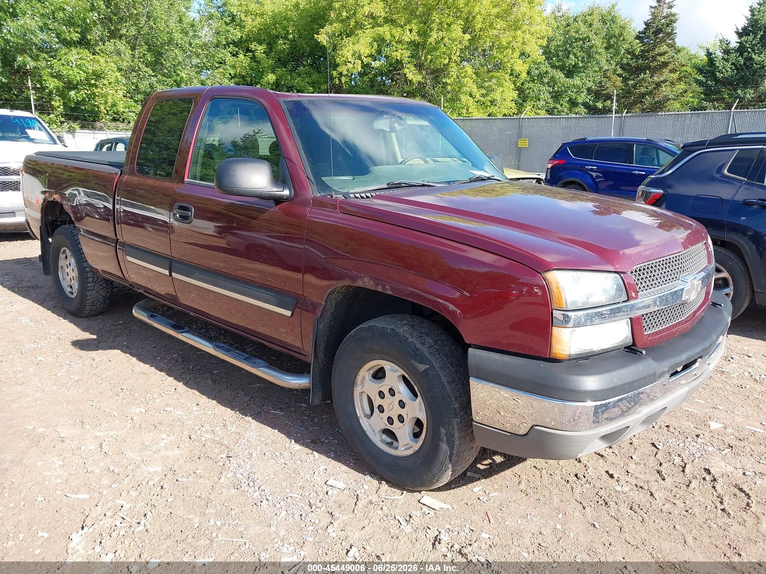2003 Chevrolet Silverado 1500 Ls Burgundy vin: 2GCEK19T631338434