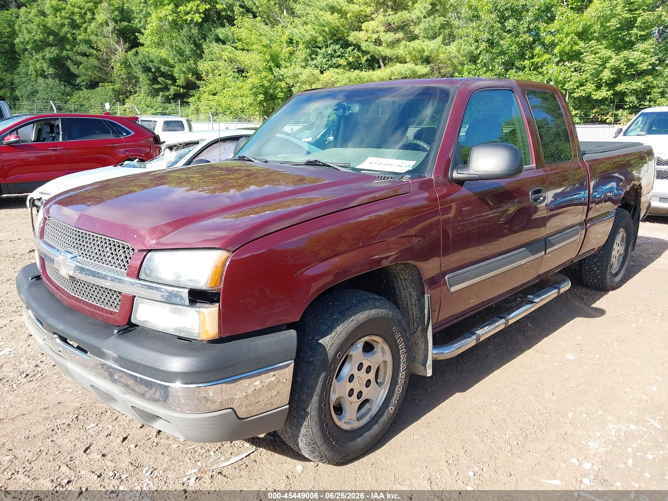 2003 Chevrolet Silverado 1500 Ls Burgundy vin: 2GCEK19T631338434