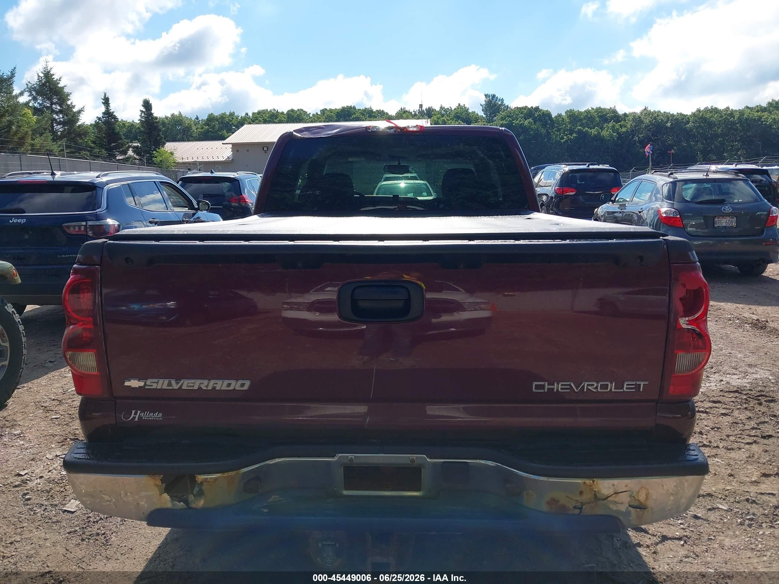 2003 Chevrolet Silverado 1500 Ls Burgundy vin: 2GCEK19T631338434