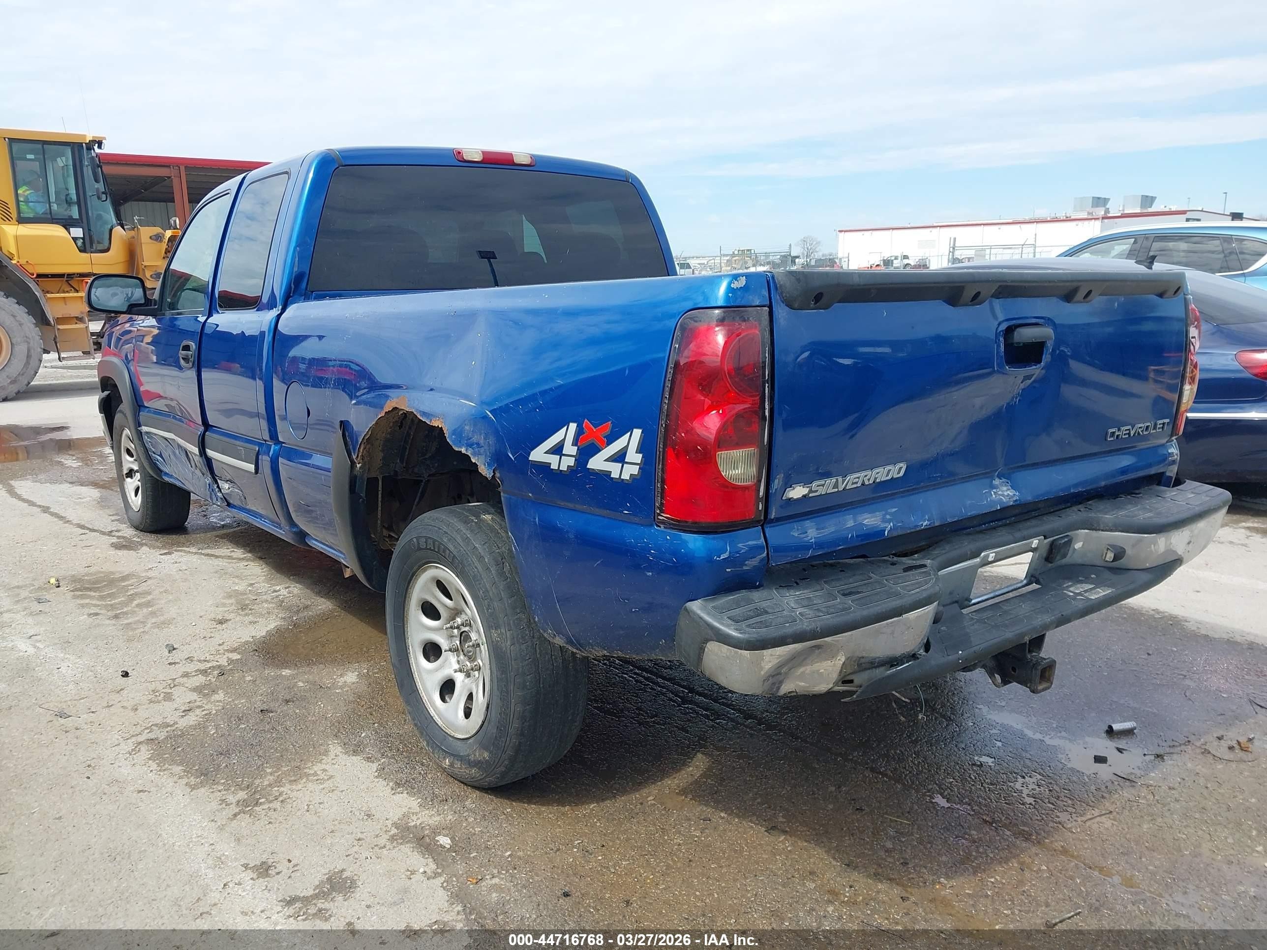 2004 Chevrolet Silverado 1500 Ls Blue vin: 2GCEK19T641274350