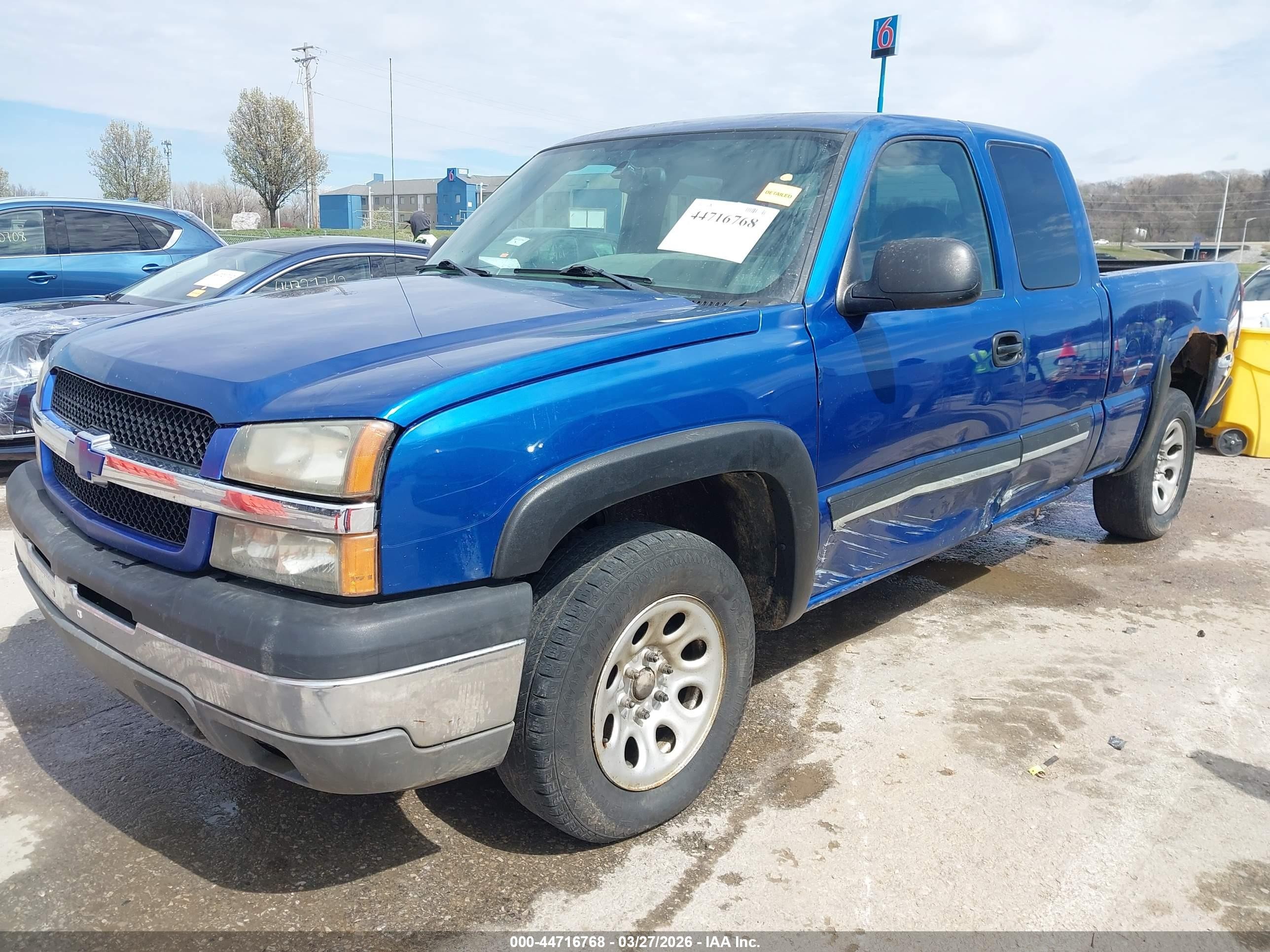 2004 Chevrolet Silverado 1500 Ls Blue vin: 2GCEK19T641274350