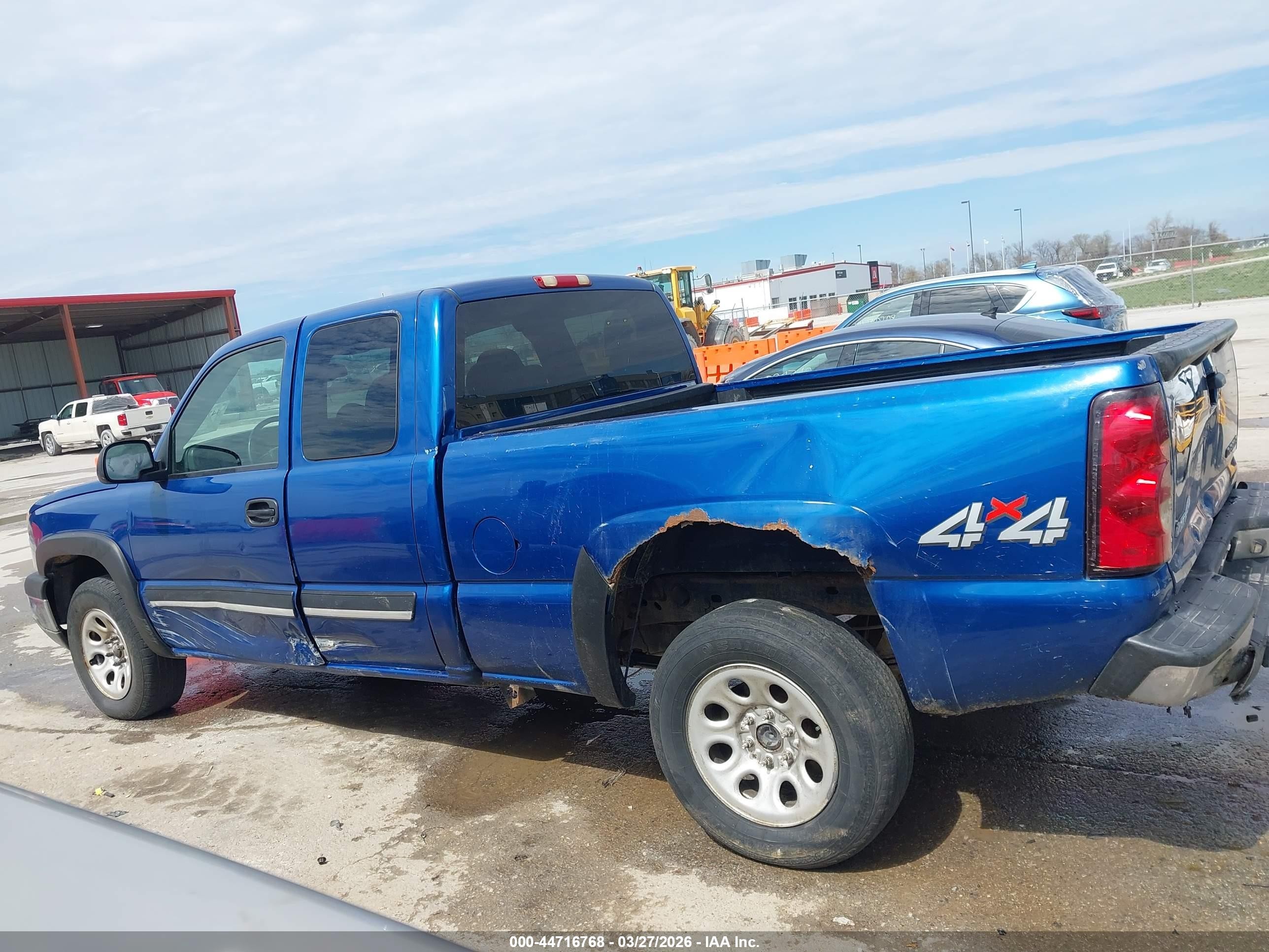 2004 Chevrolet Silverado 1500 Ls Blue vin: 2GCEK19T641274350