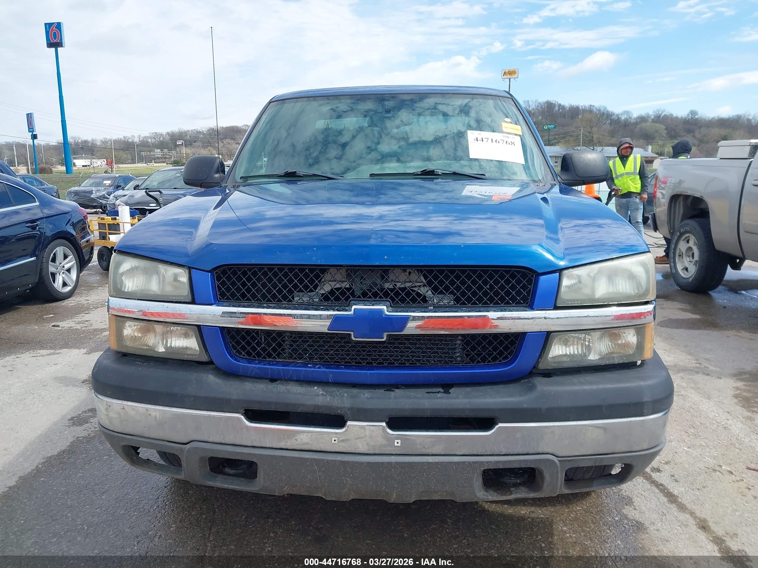 2004 Chevrolet Silverado 1500 Ls Blue vin: 2GCEK19T641274350