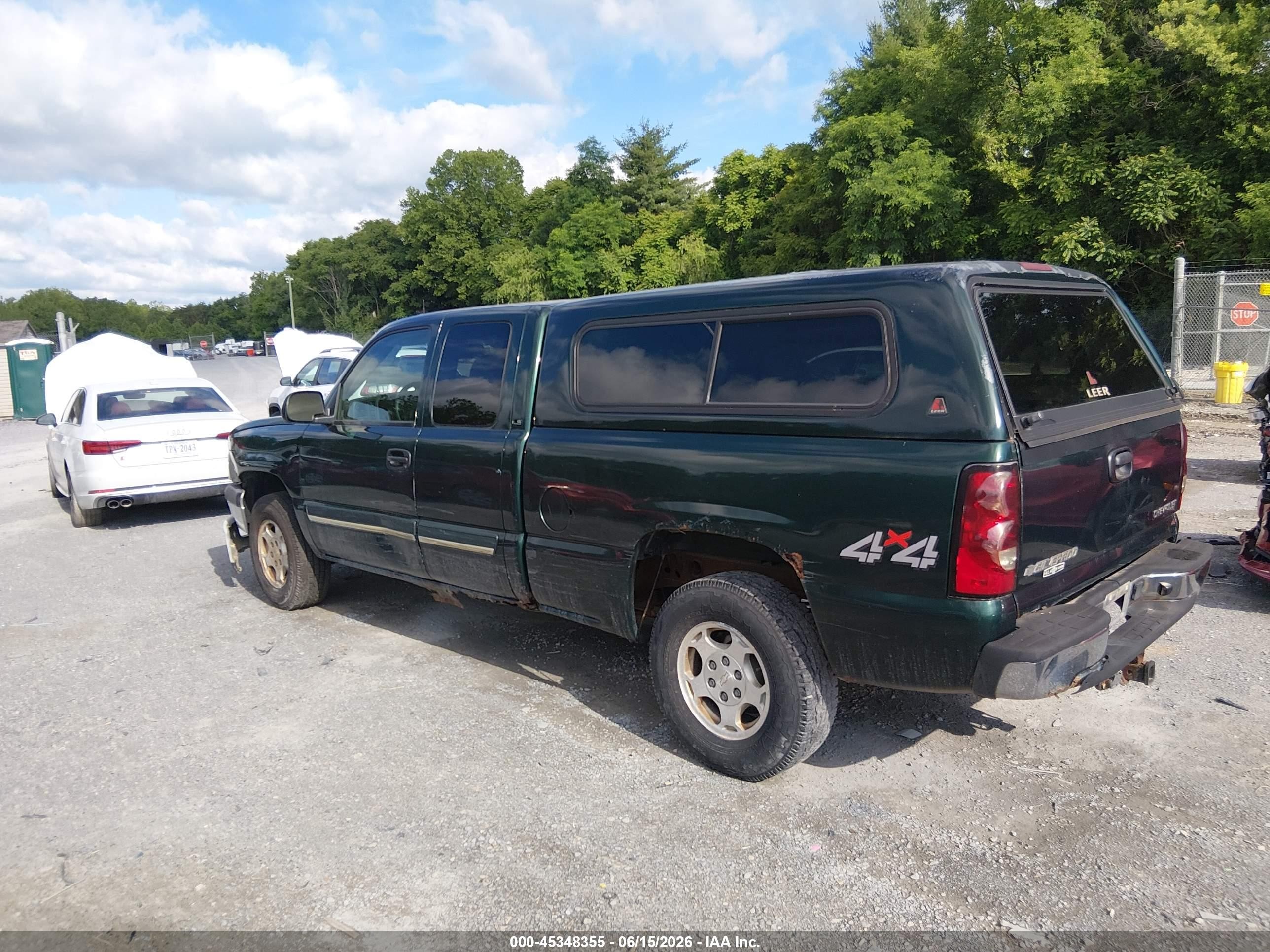 2004 Chevrolet Silverado 1500 Ls Green vin: 2GCEK19T641379440