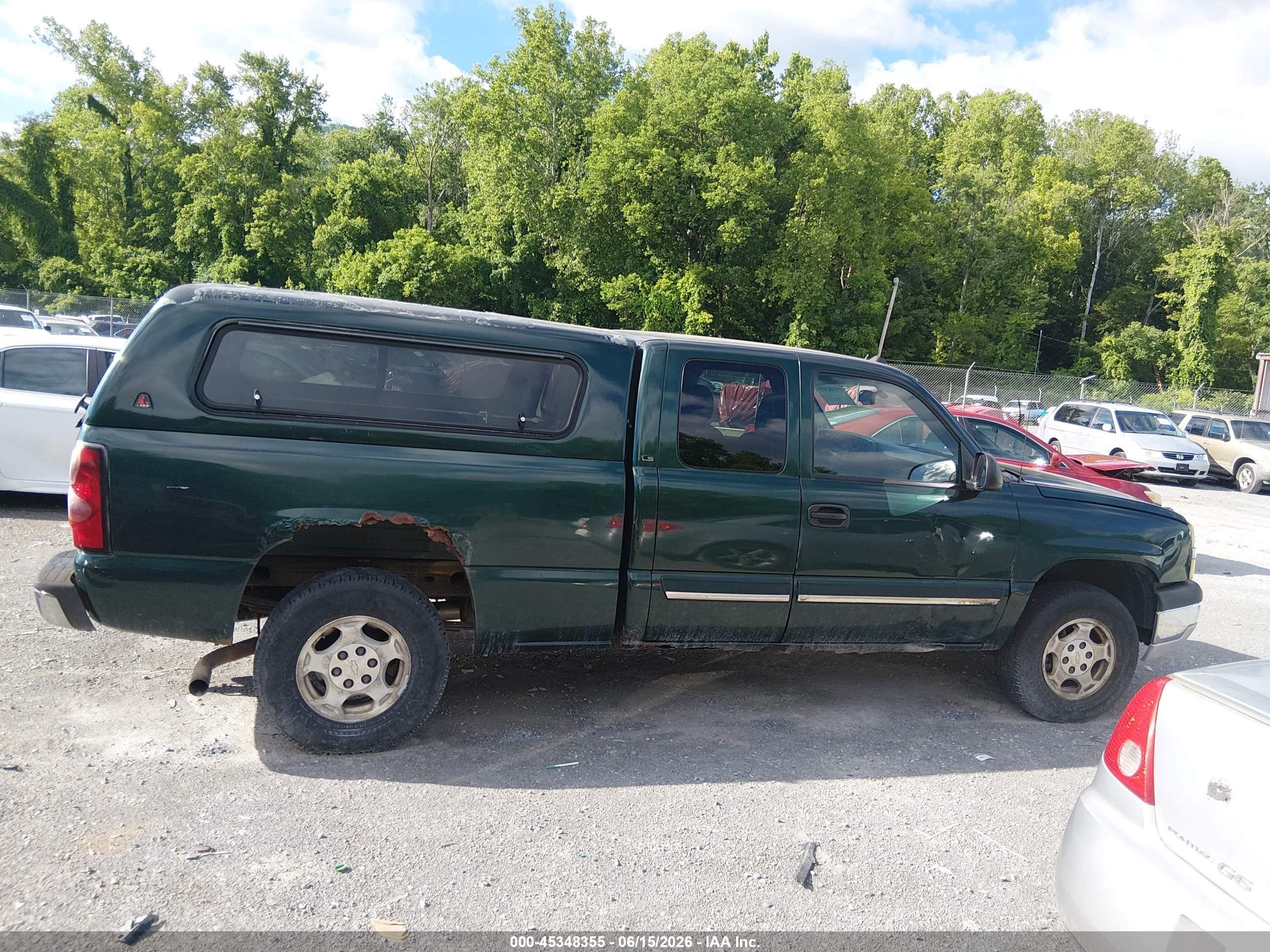 2004 Chevrolet Silverado 1500 Ls Green vin: 2GCEK19T641379440