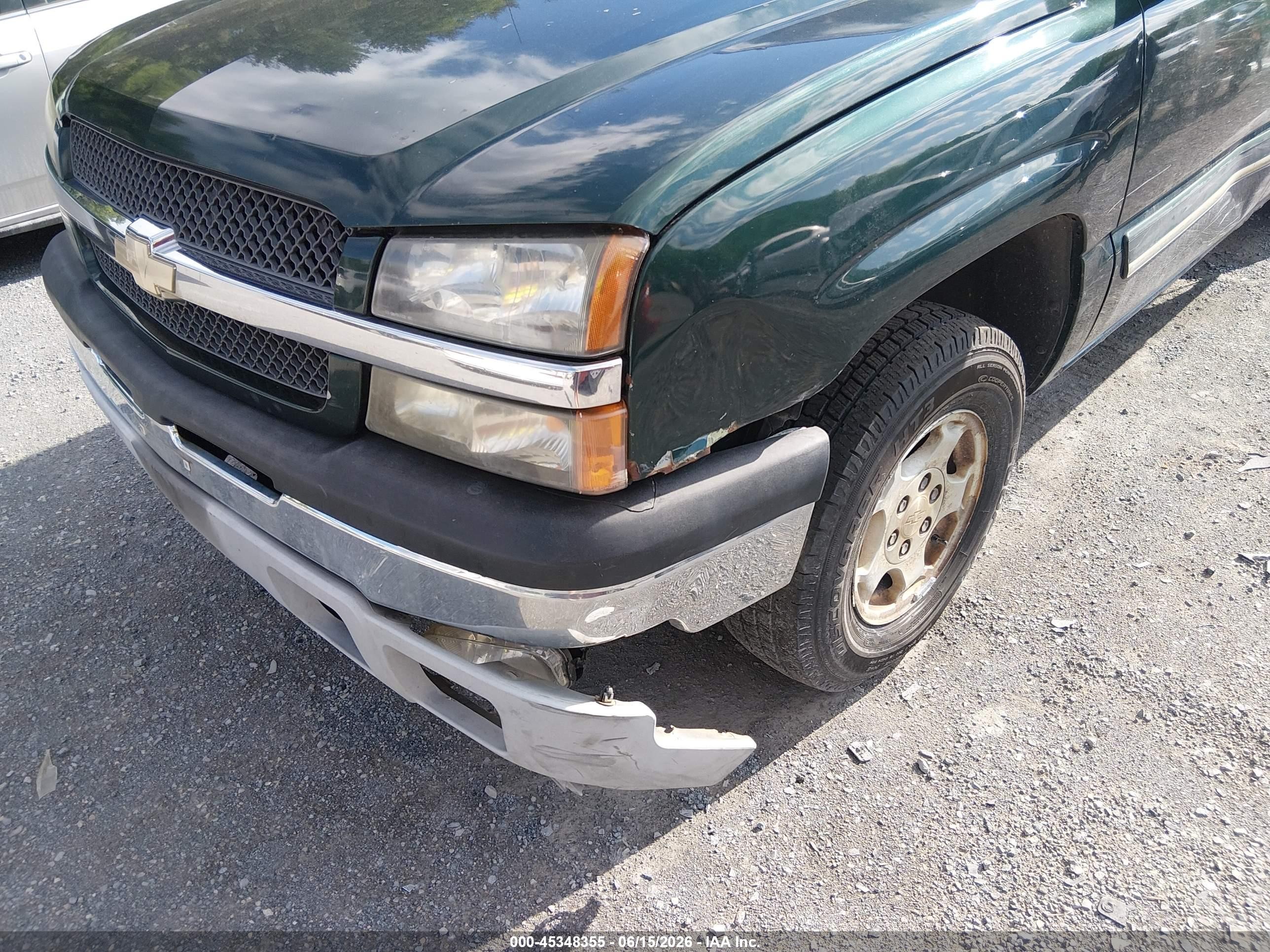 2004 Chevrolet Silverado 1500 Ls Green vin: 2GCEK19T641379440