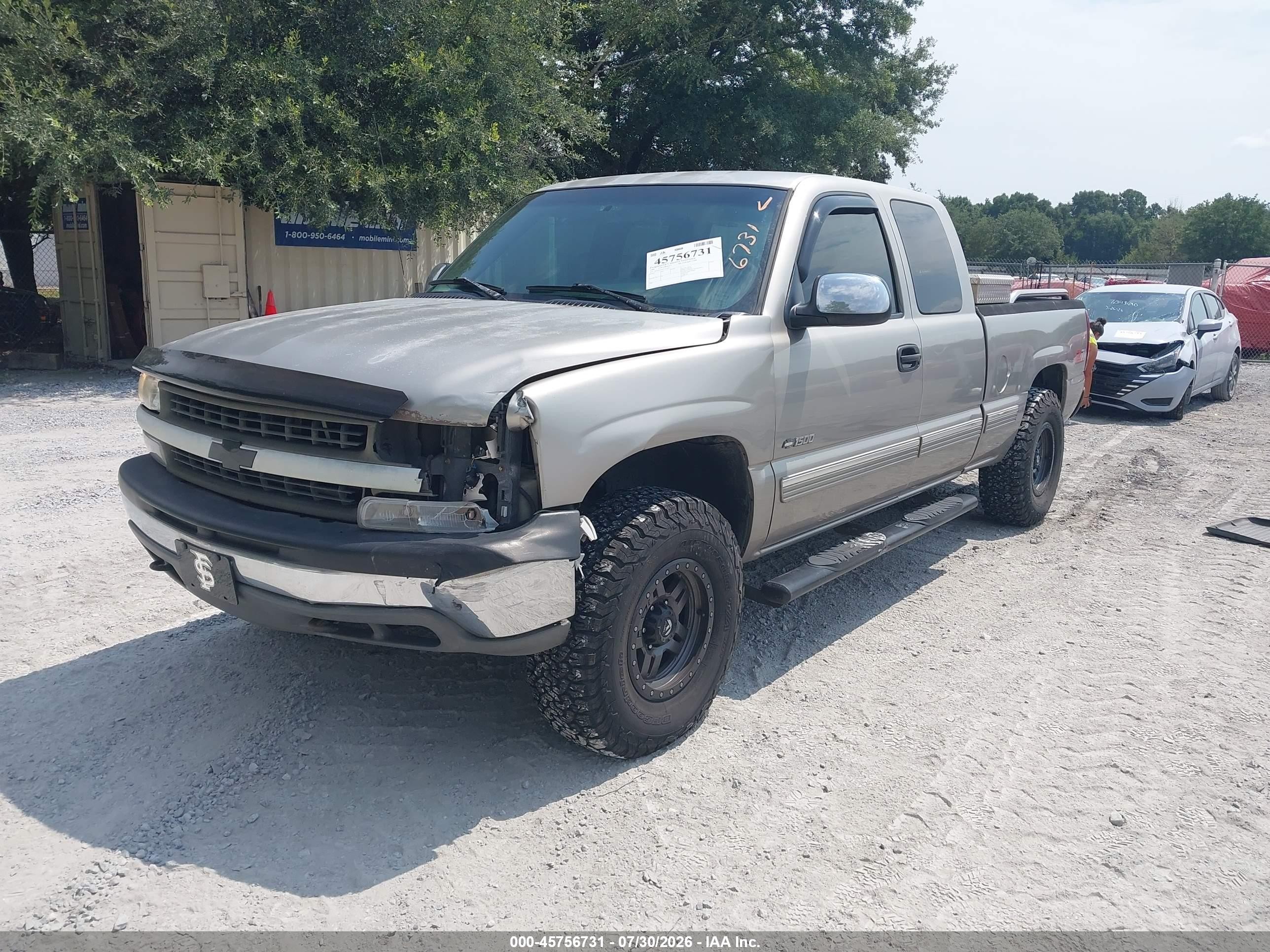 1999 Chevrolet Silverado 1500 Lt Серебряный vin: 2GCEK19T6X1103862