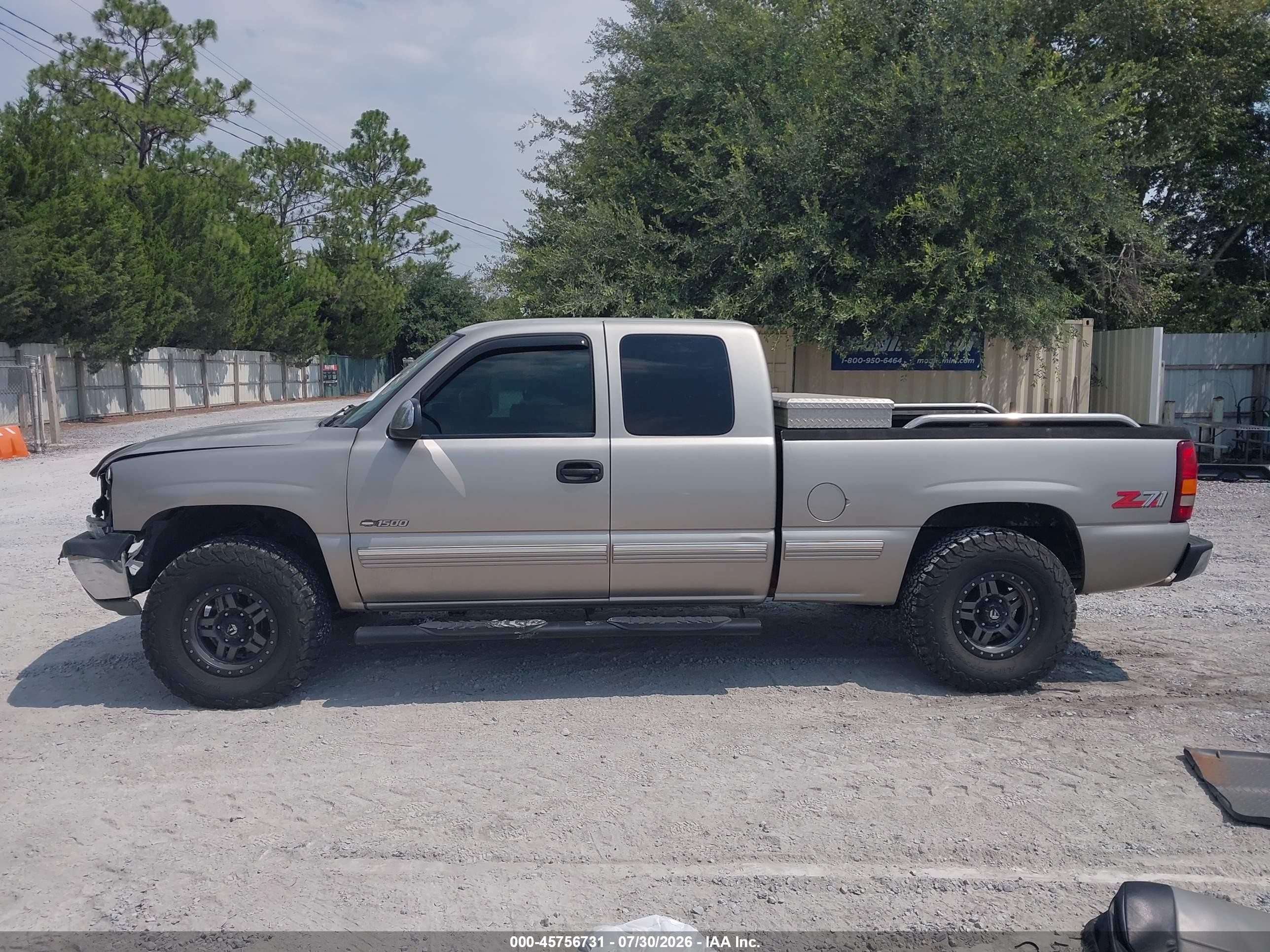 1999 Chevrolet Silverado 1500 Lt Серебряный vin: 2GCEK19T6X1103862