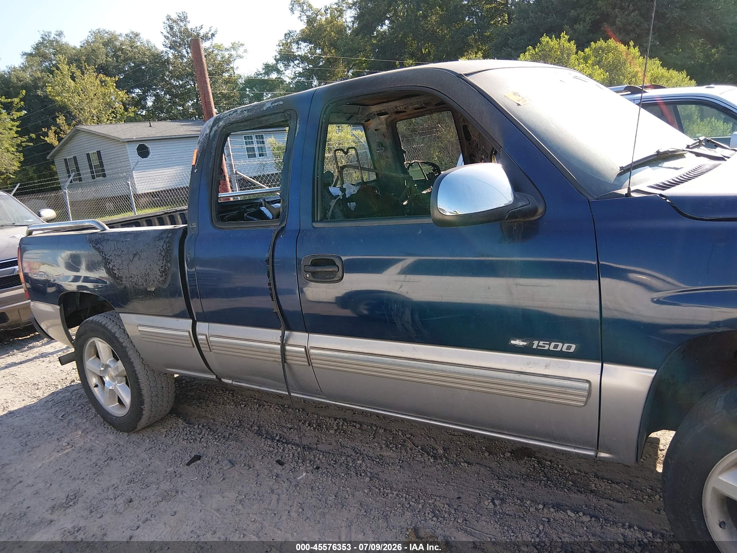 2000 Chevrolet Silverado 1500 Ls Blue vin: 2GCEK19T6Y1137088