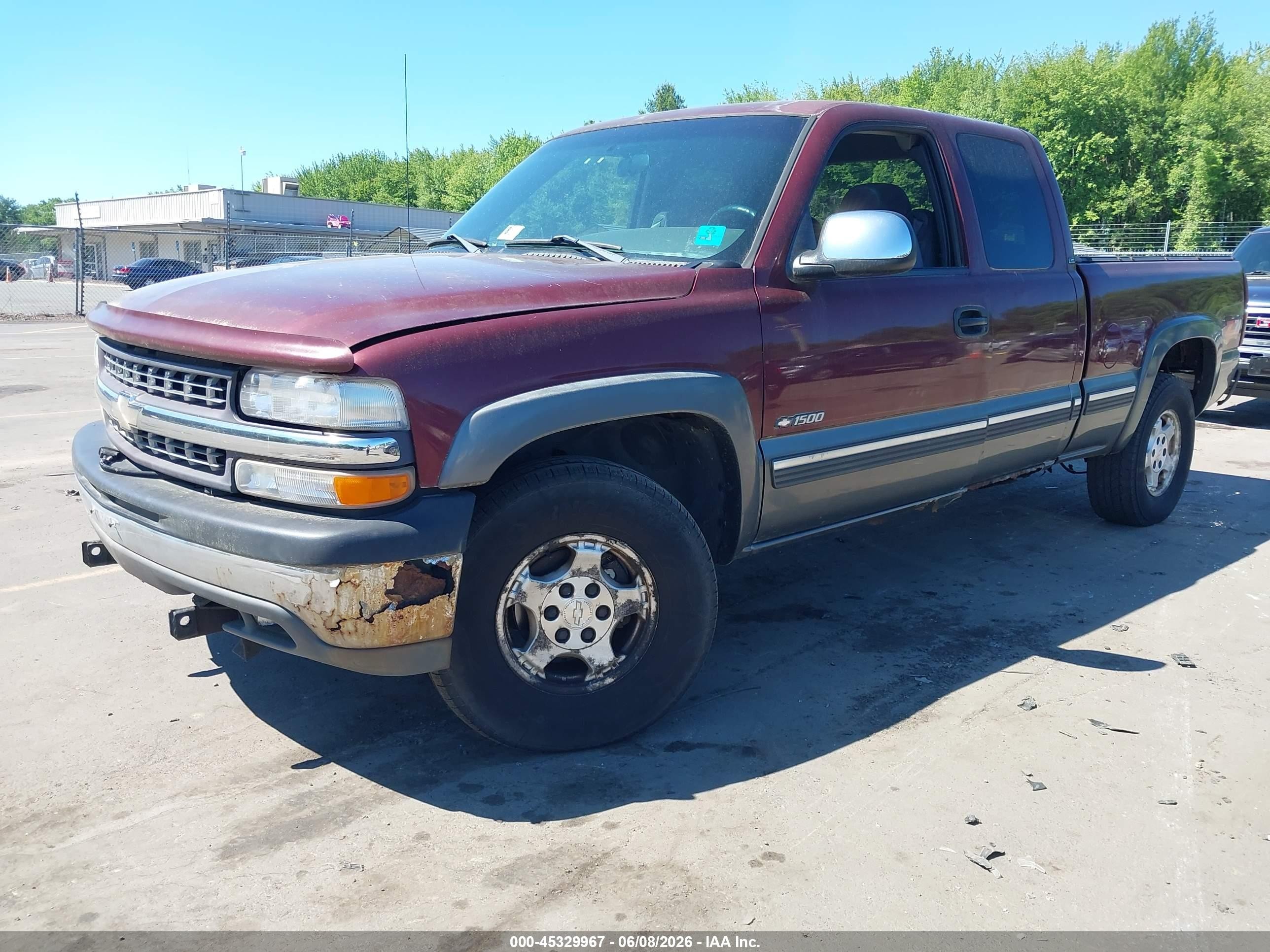 2000 Chevrolet Silverado 1500 Ls Бордовый vin: 2GCEK19T6Y1287525