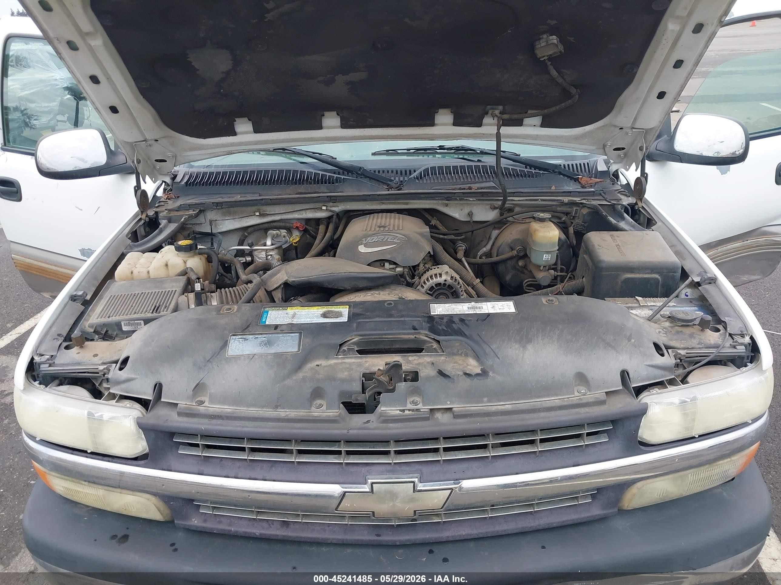 2001 Chevrolet Silverado 1500 Ls Белый vin: 2GCEK19T711259559