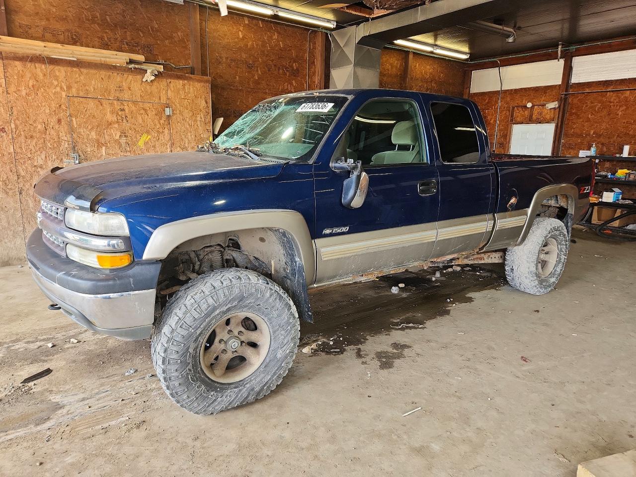 2001 Chevrolet Silverado K1500 Blue vin: 2GCEK19T711343946