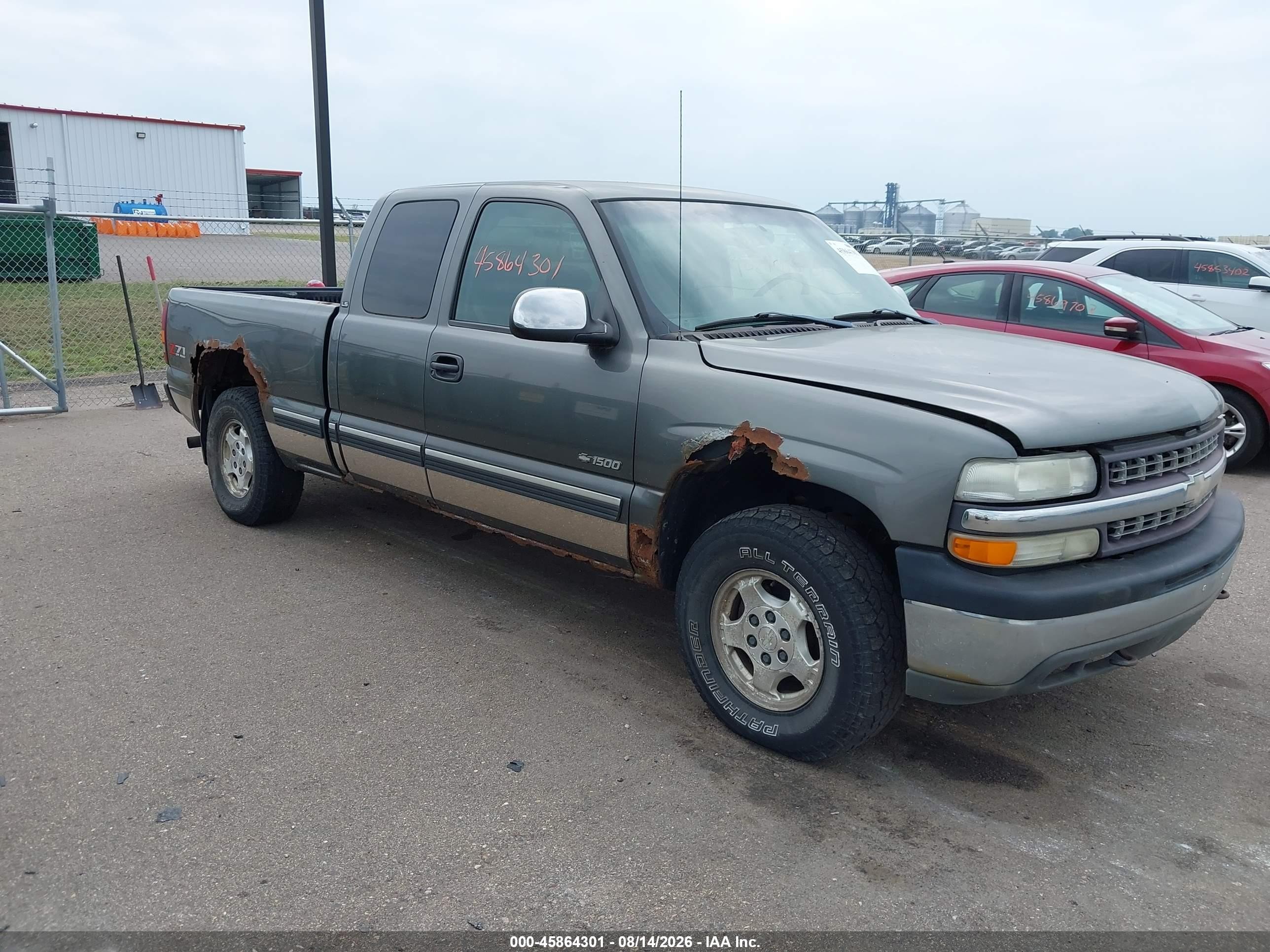 2001 Chevrolet Silverado 1500 Ls Gray vin: 2GCEK19T711346118