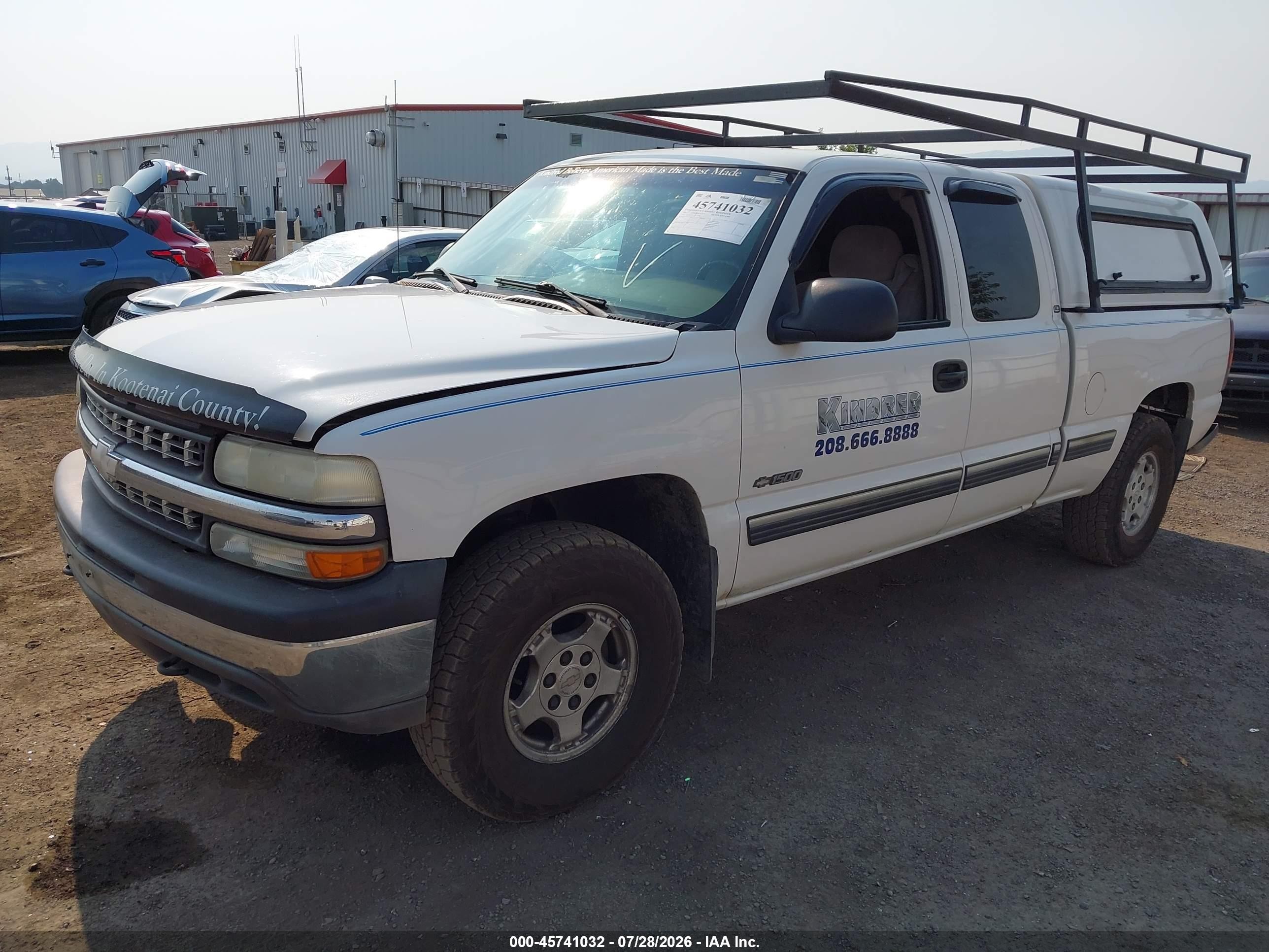 2002 Chevrolet Silverado 1500 Ls White vin: 2GCEK19T721137060